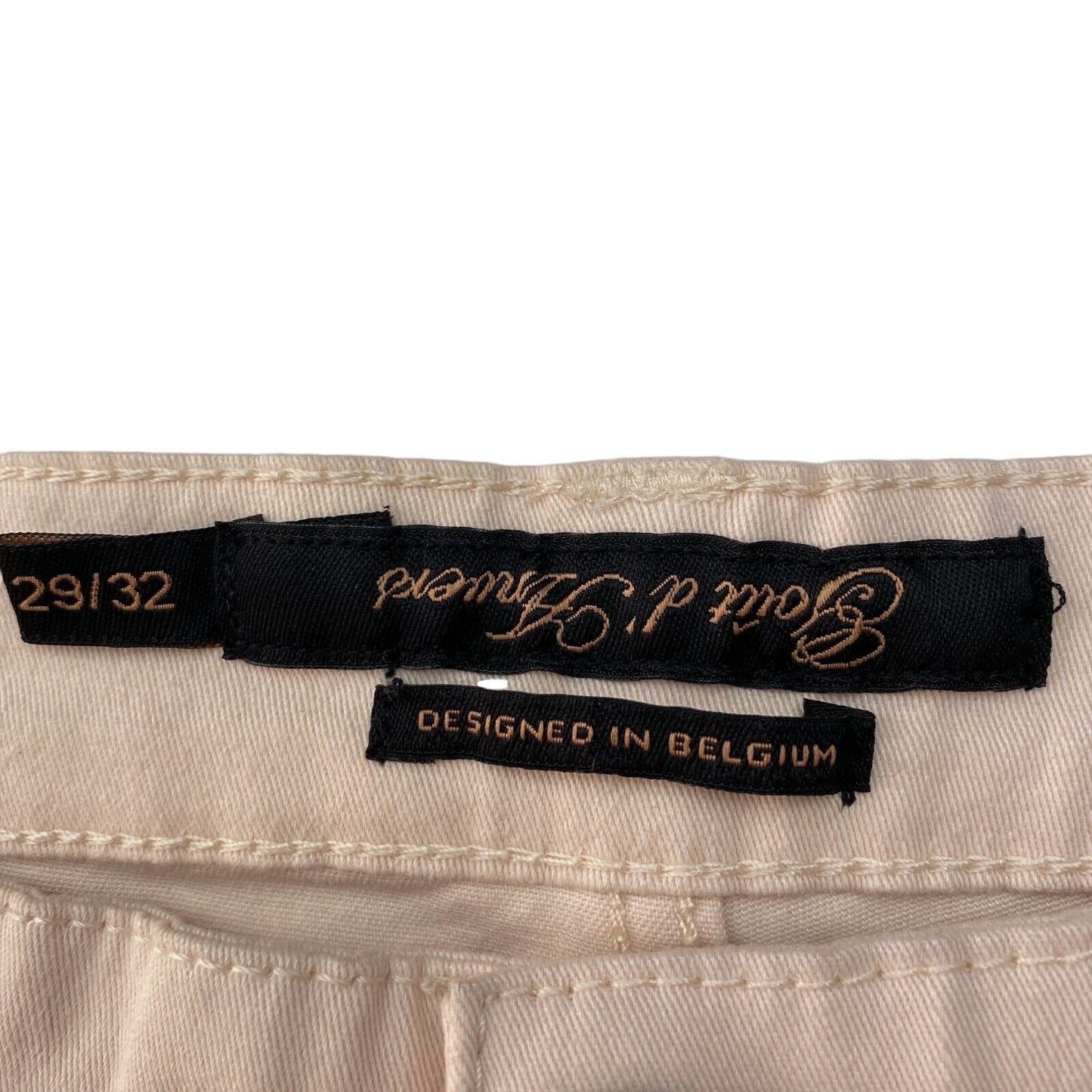 Gout d'Anvers Pantalon Chino en Mélange de Coton Rose Clair Pantalon Taille 29 W31 L34