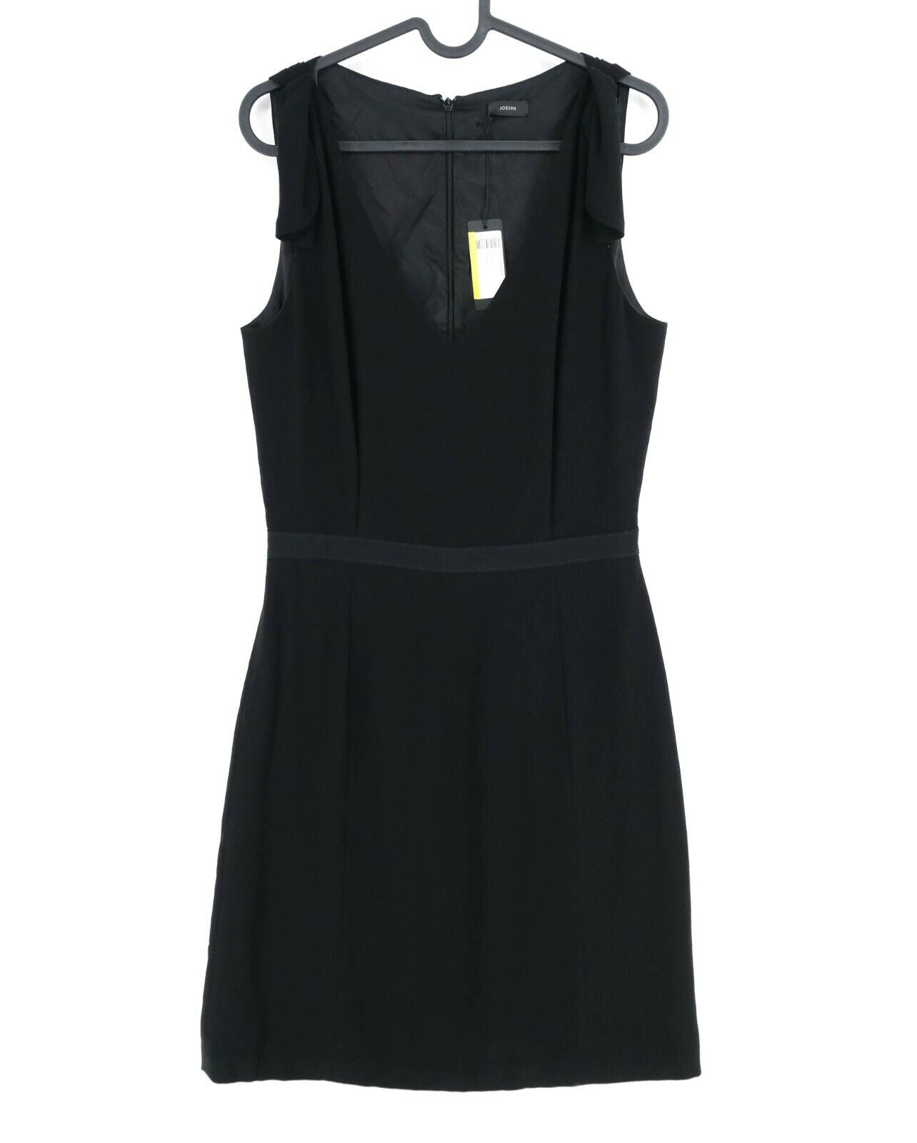 RRP €415 JOSEPH Black V Neck A Line Dress Size 40