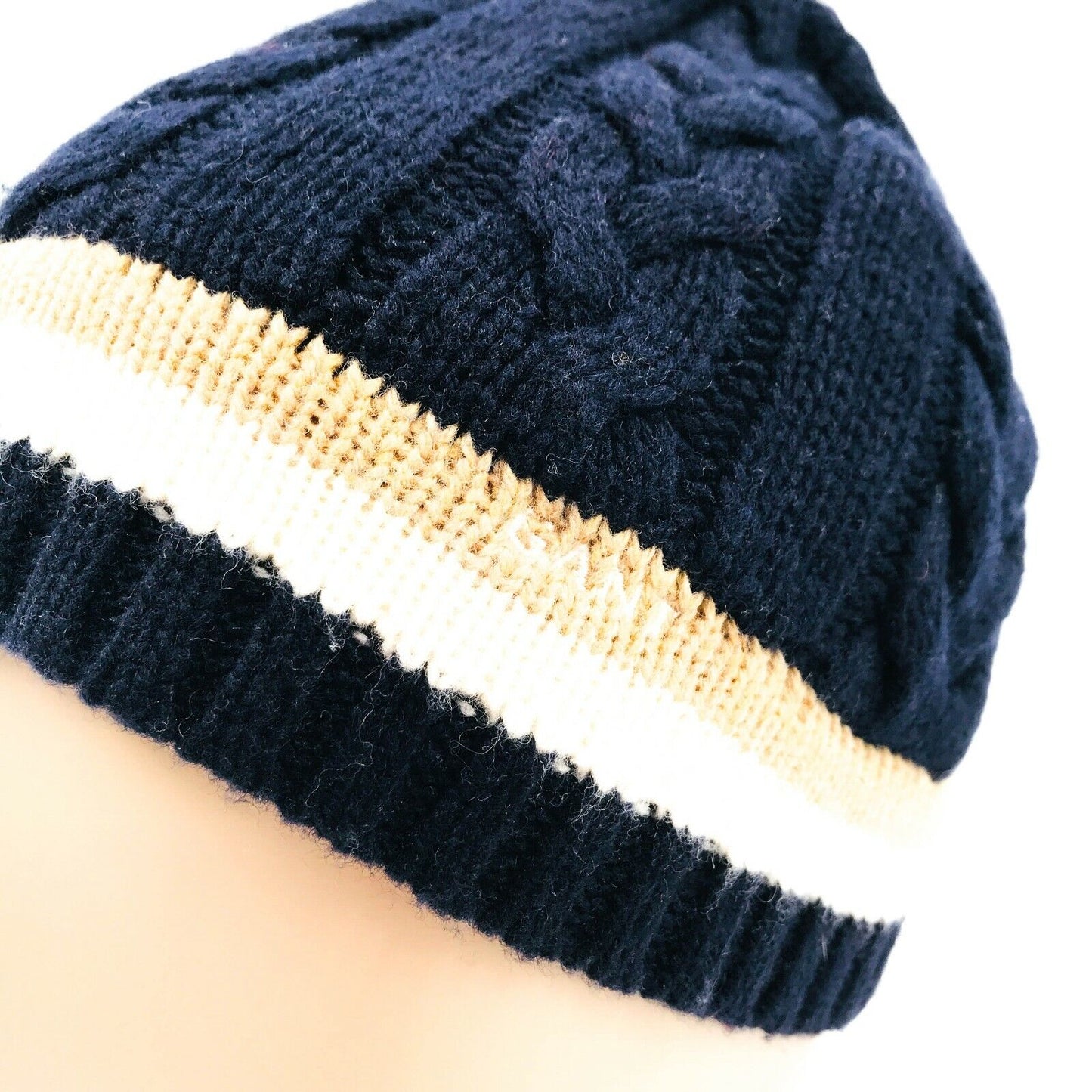 GANT Navy Blue Wool Blend Beanie Hat One Size