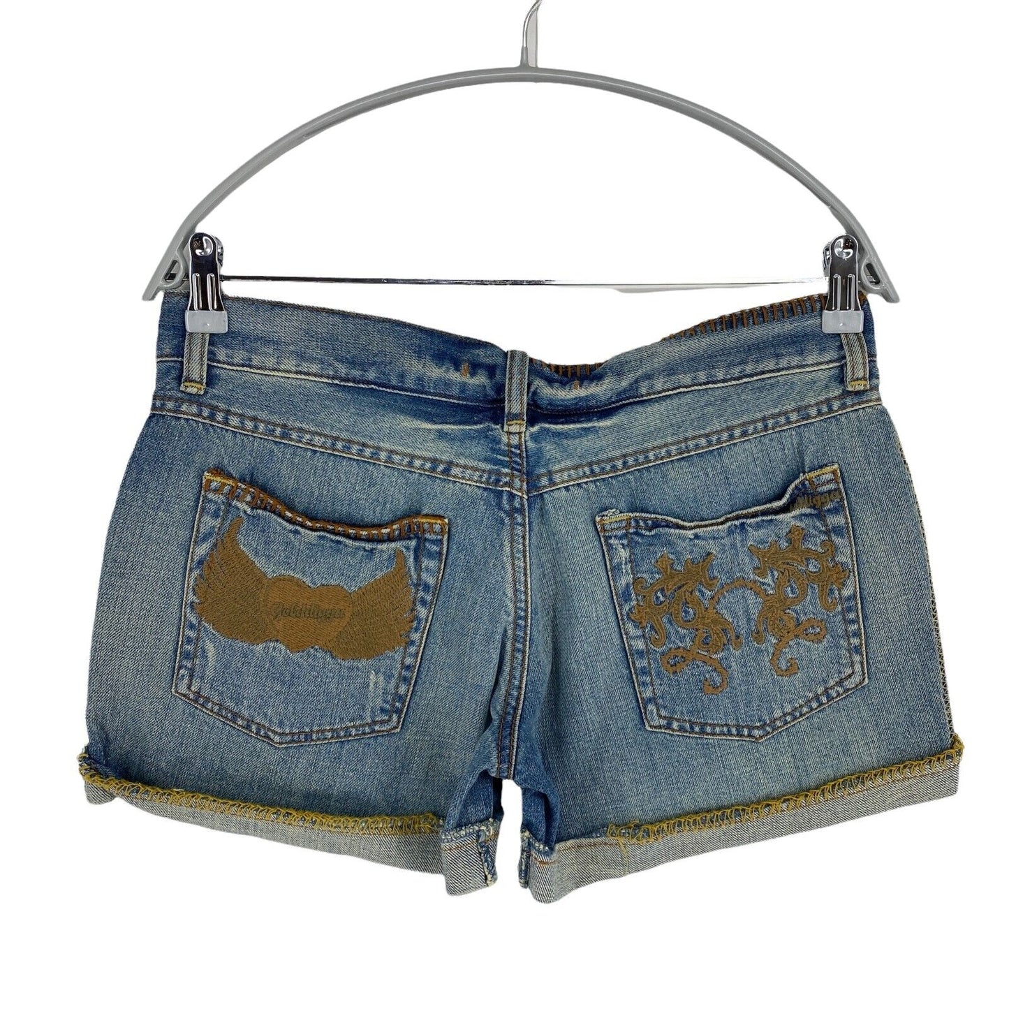 GOLDDIGGA Blue 100% Cotton Straight Fit Denim Shorts W31