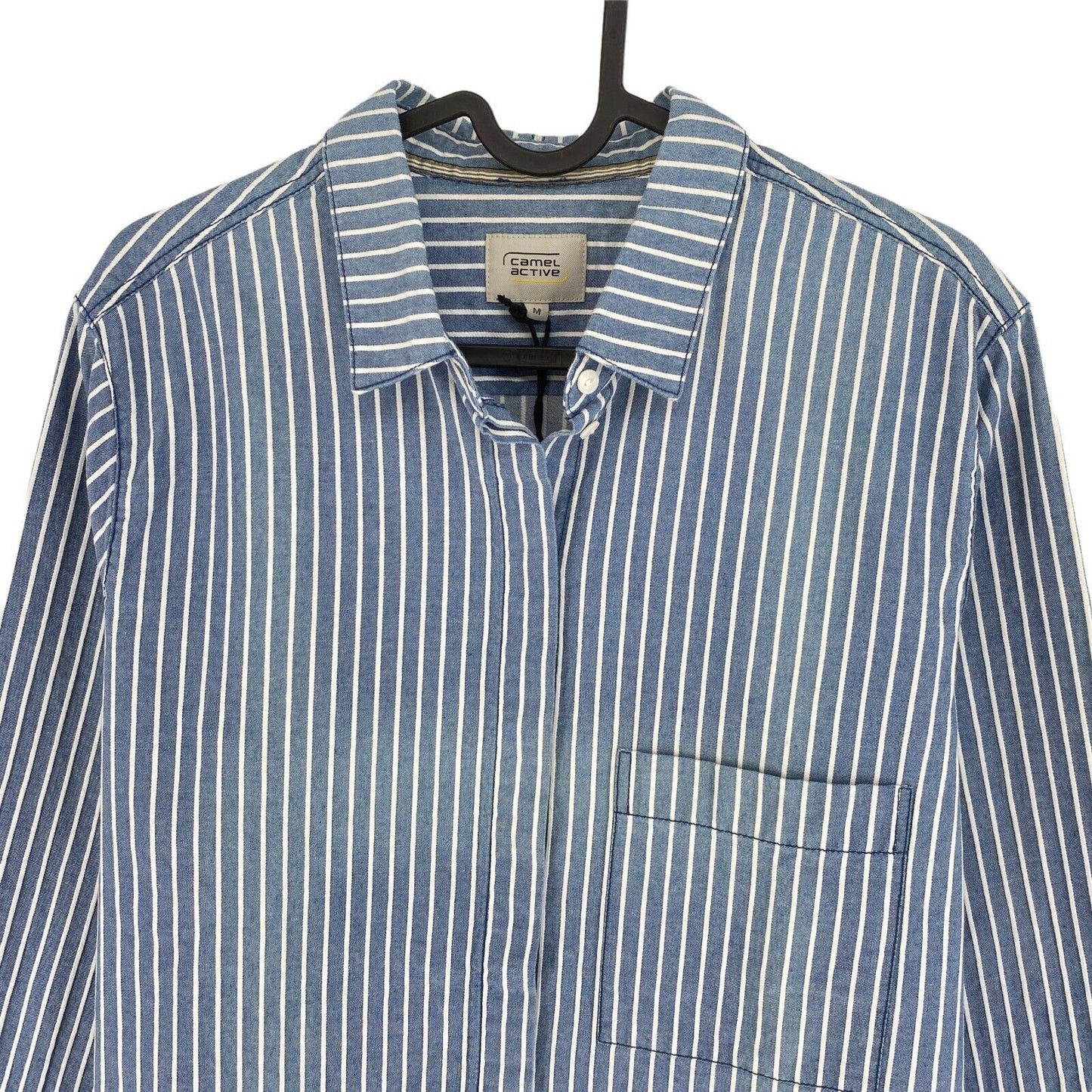 Camel Active Blue Striped Long Sleeves Shirt Size M