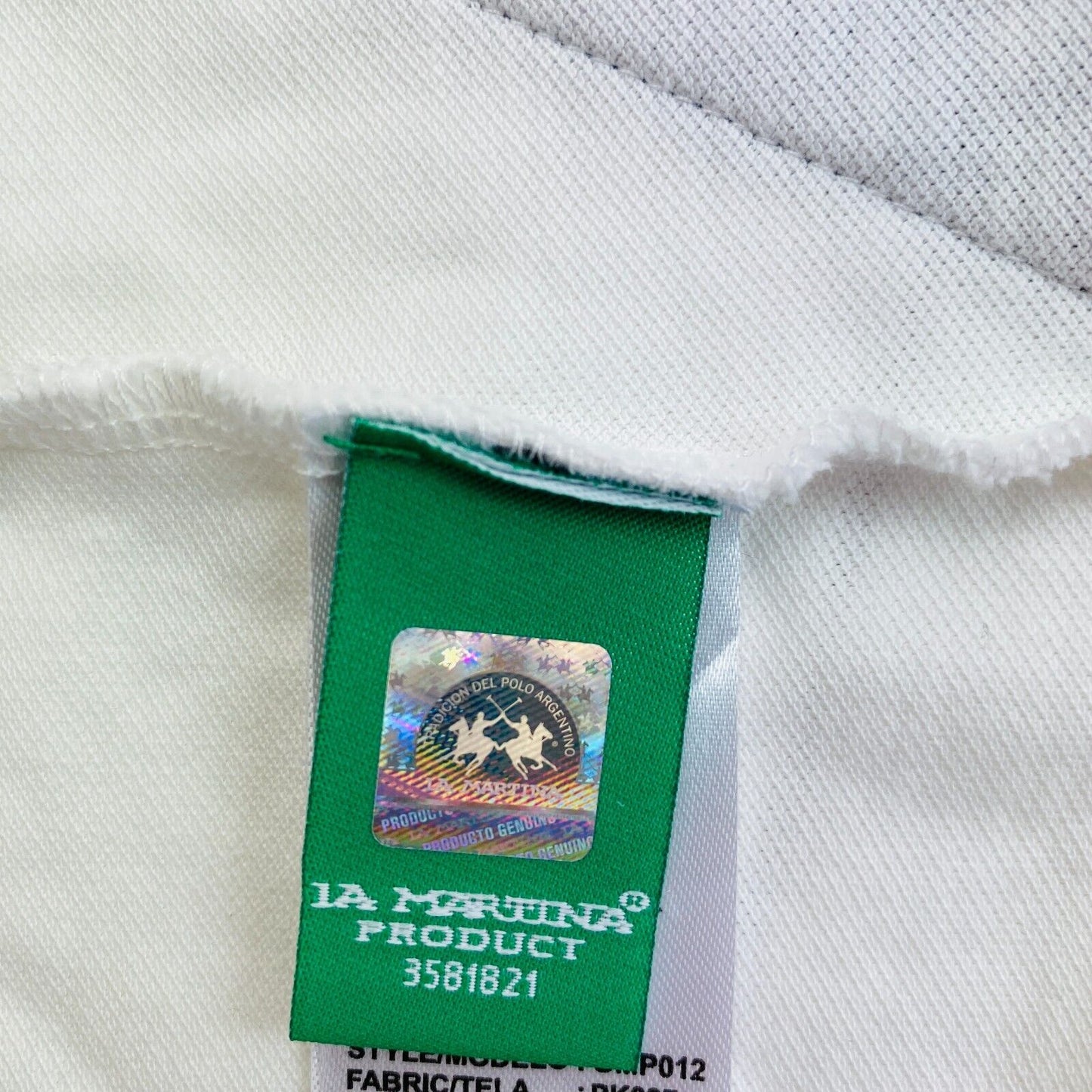 LA MARTINA White Piquet Short Sleeves Polo Shirt Size M