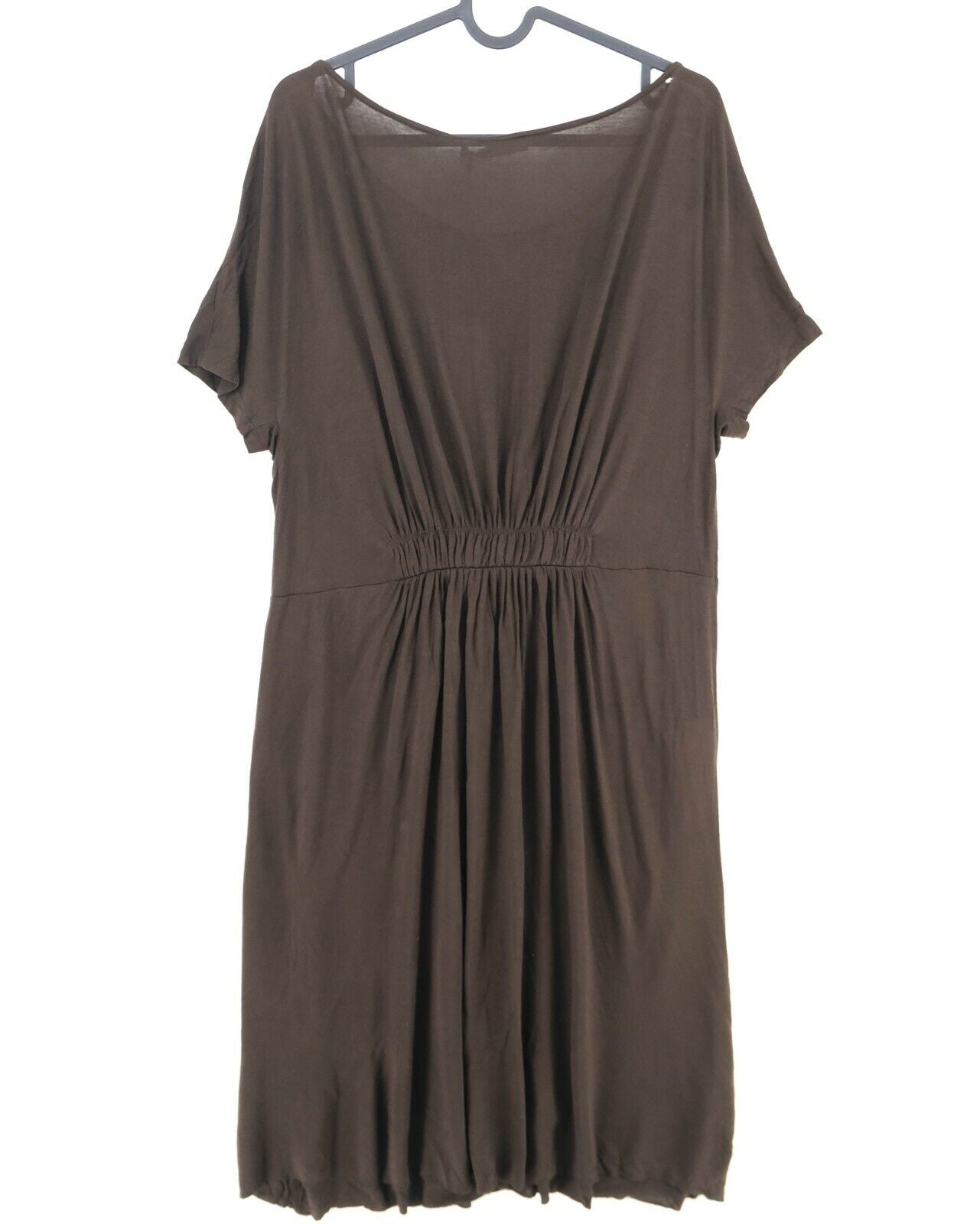 RRP €125 STEFANEL Brown Crew Neck Dress Size L XL