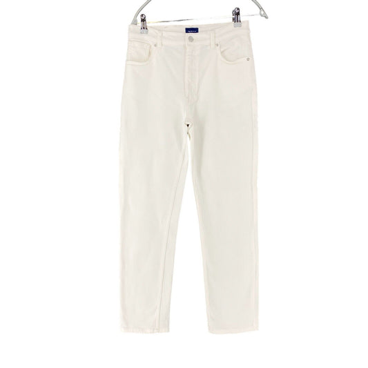 GANT Women White Slim Fit Cropped Jeans W29 L28