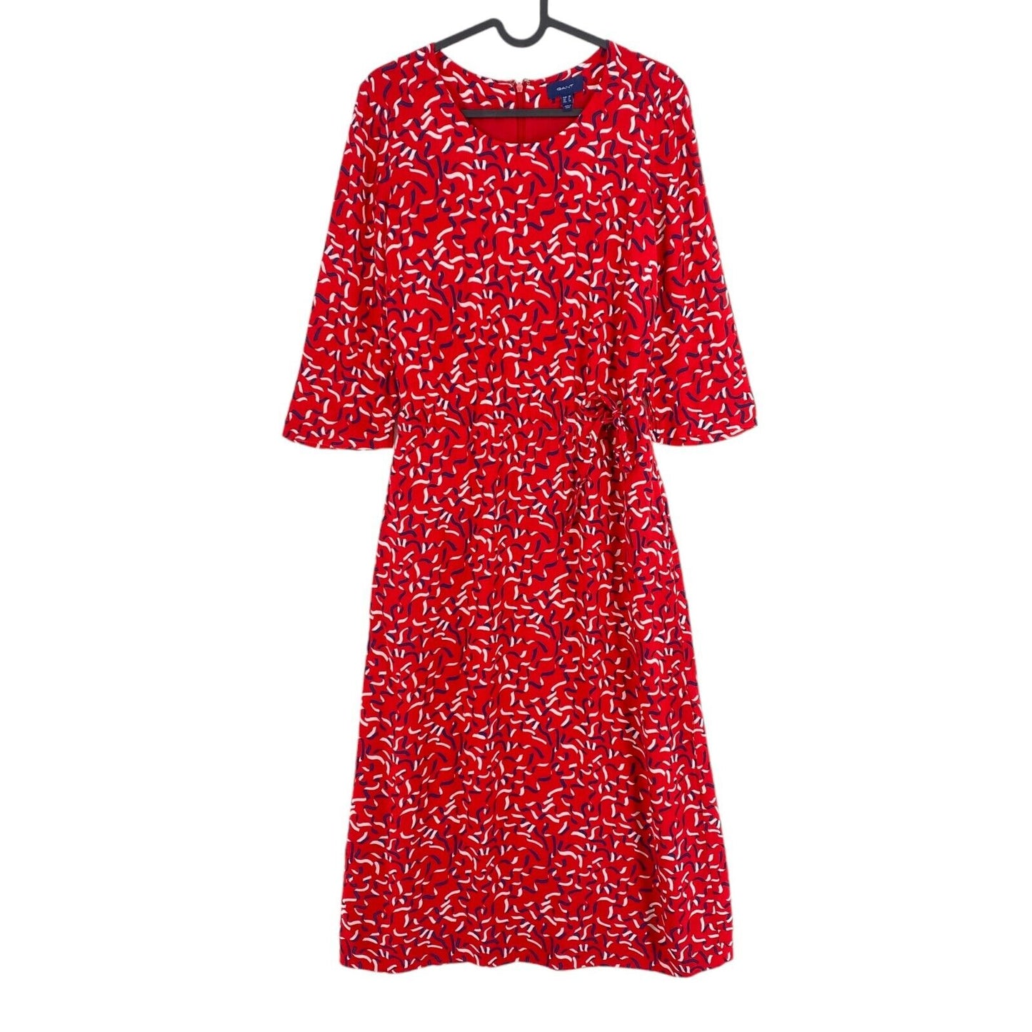 GANT Red Ribbon Print Dress Size EU 36 UK 8 US 6