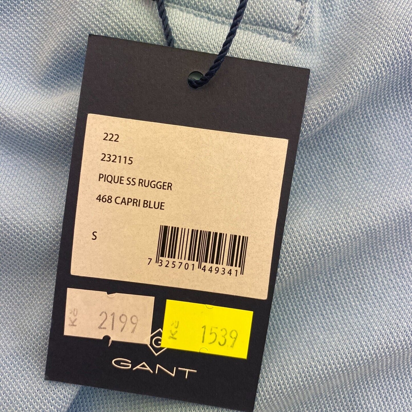 GANT Blaues Original Pique Rugger Poloshirt Größe S