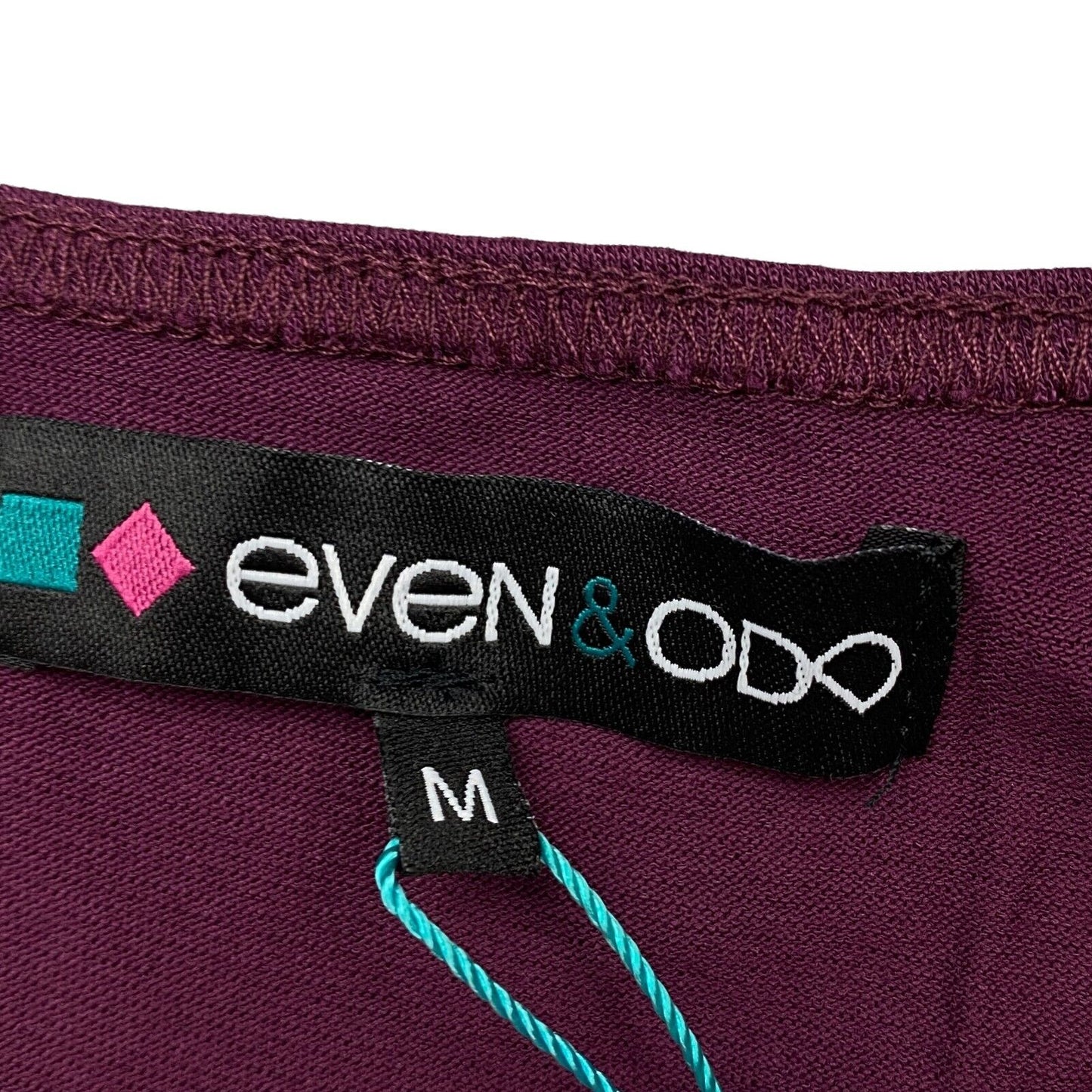 EVEN &amp; ODD Raisin Vin Violet Sans Manches Col Rond Jersey Tank Robe Taille M