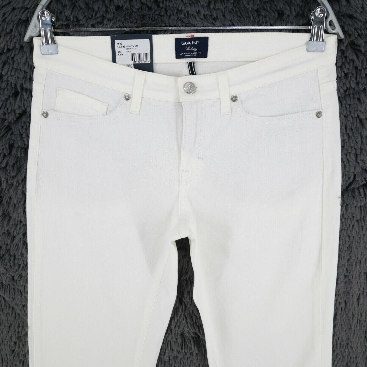 GANT AUDREY Women White Slim Tapered Fit Jeans Size W28 L34