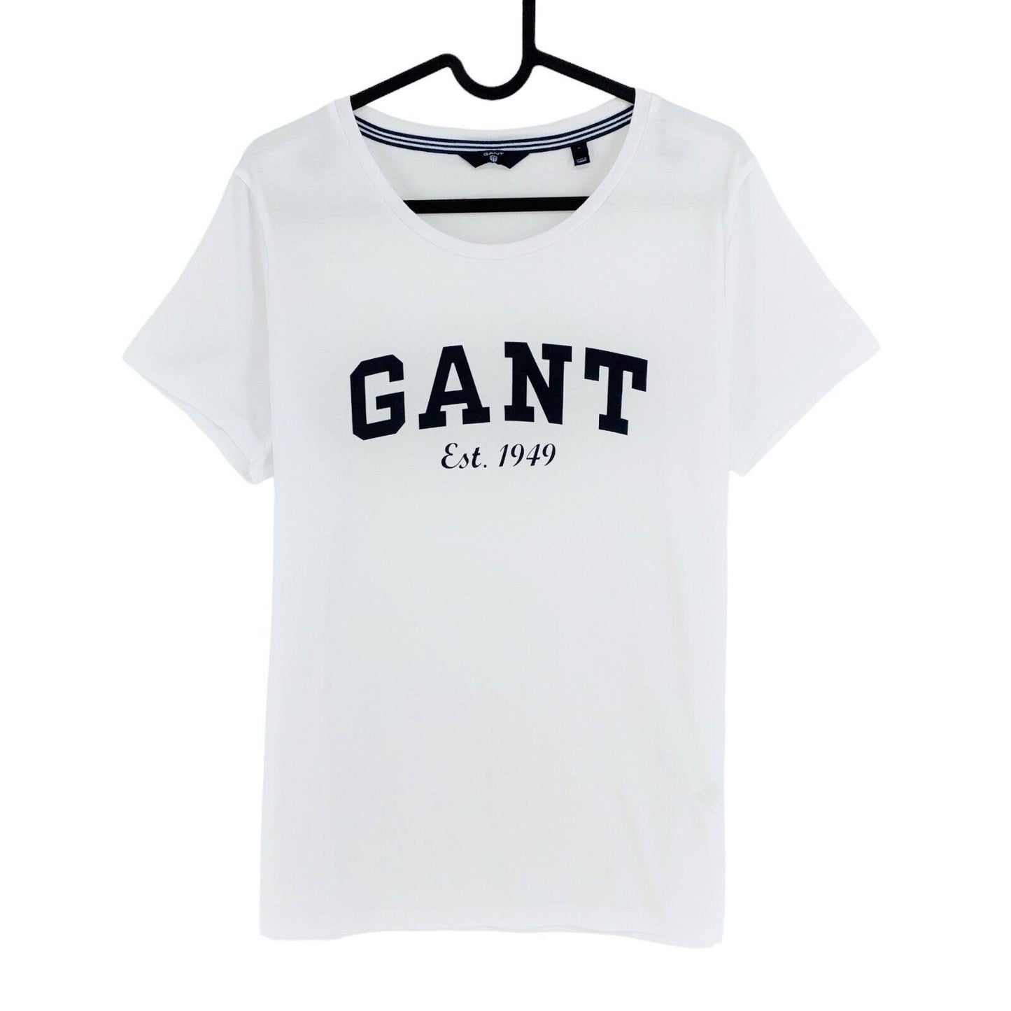 GANT White Logo Crew Neck T Shirt Size L