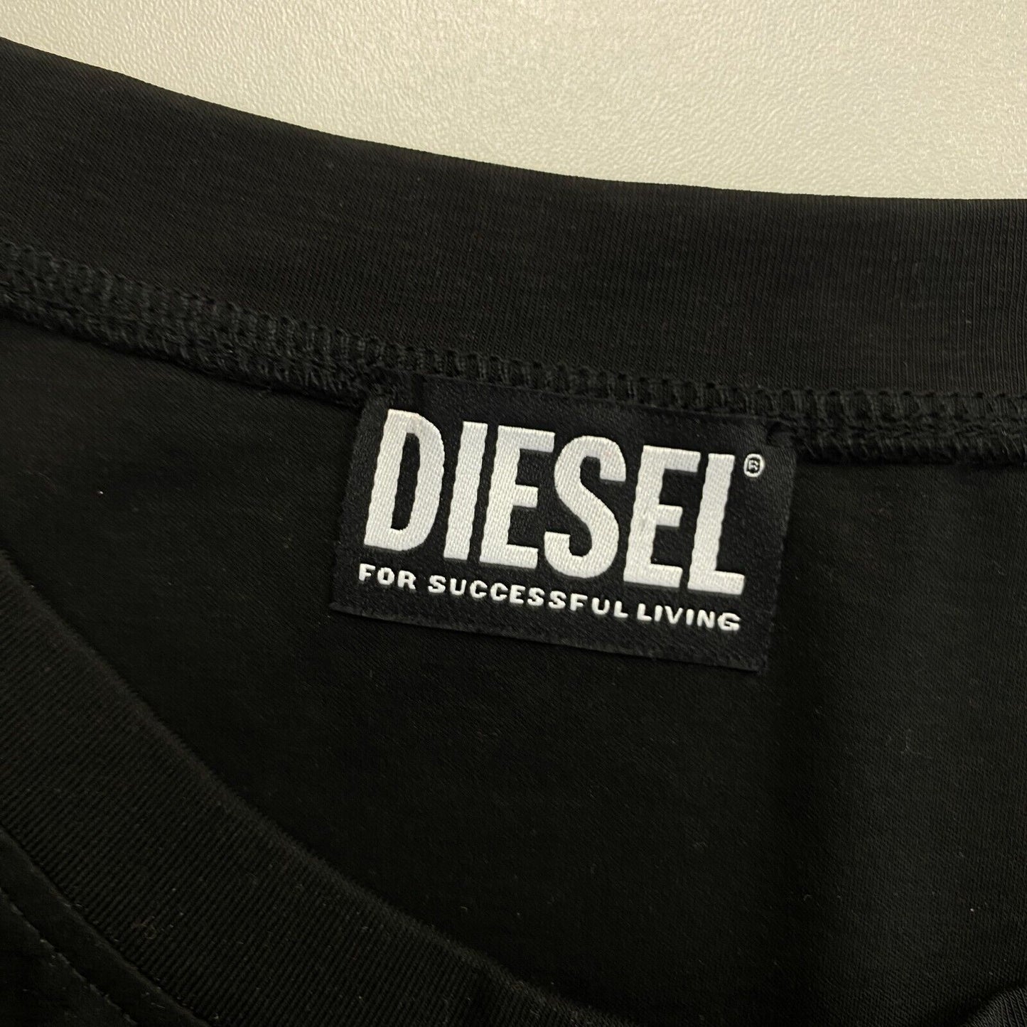 Diesel Black BowBow Crew Neck T Shirt Size L