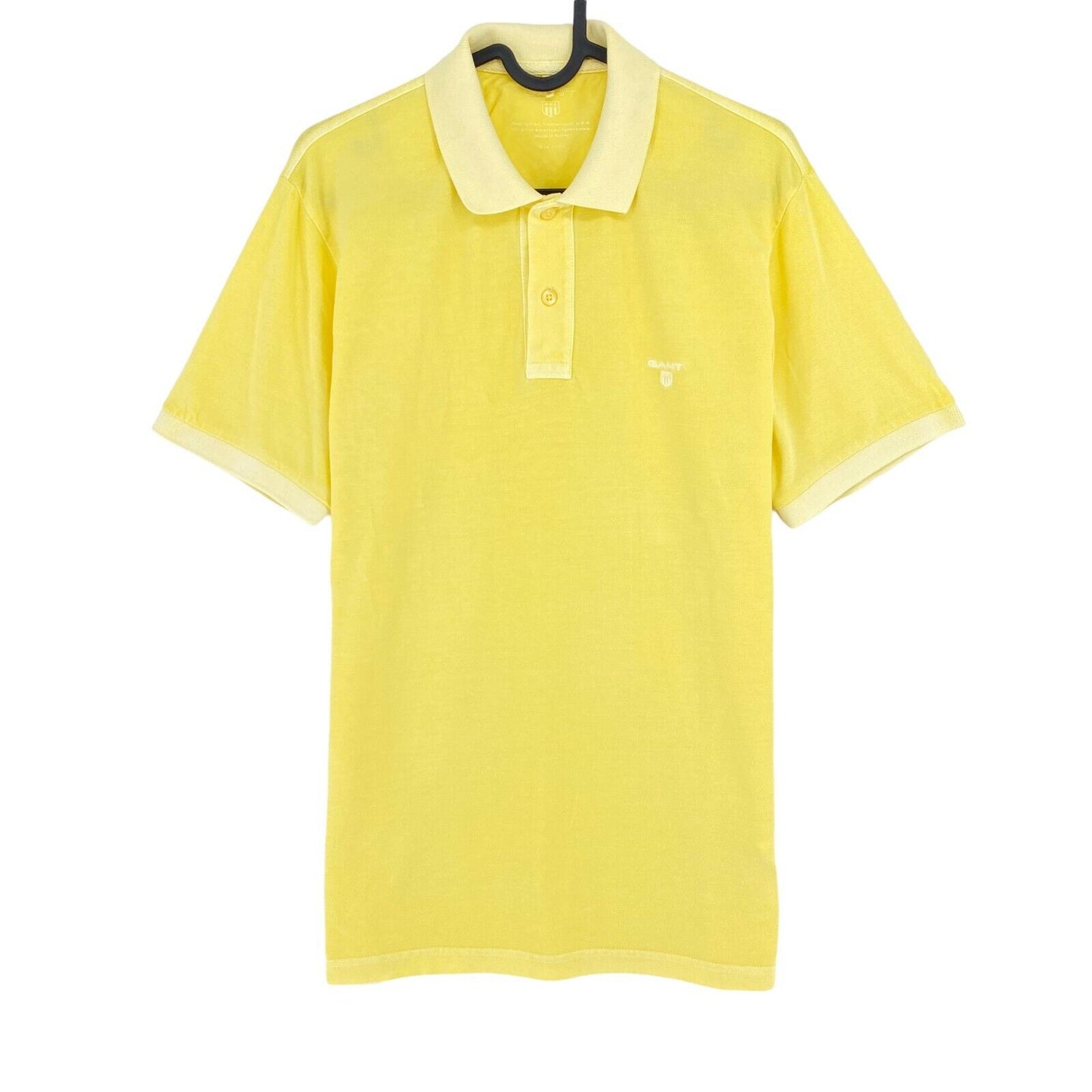 GANT Yellow Sun Faded Pique Rugger Polo Shirt Size S