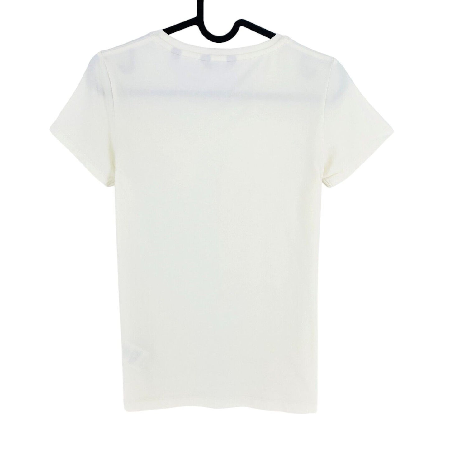 GANT White COTT/ELA Crew Neck T Shirt Size S