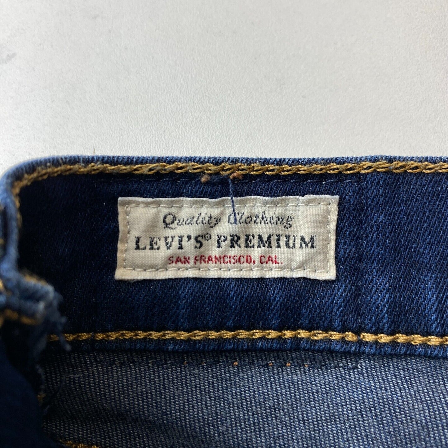 Levi's Premium 724 femme bleu foncé taille haute coupe droite slim W36 L32