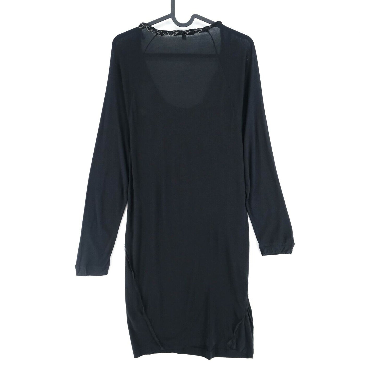 PATRIZIA PEPE Black Round Neck Long Sleeves Dress Size 3 - XL