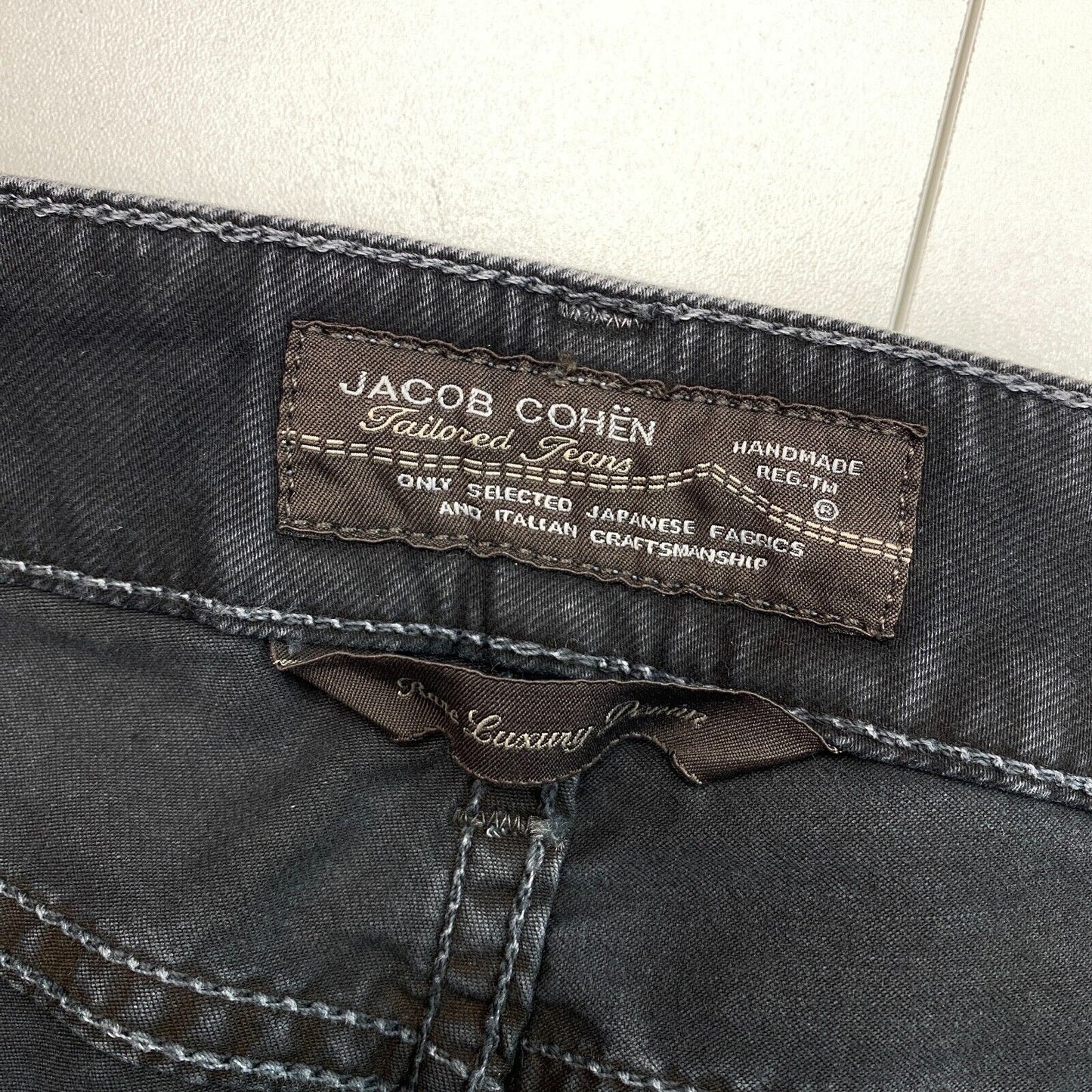 JACOB COHEN Women PW711 Black Slim Fit Jeans W28 L32 Made In Italy