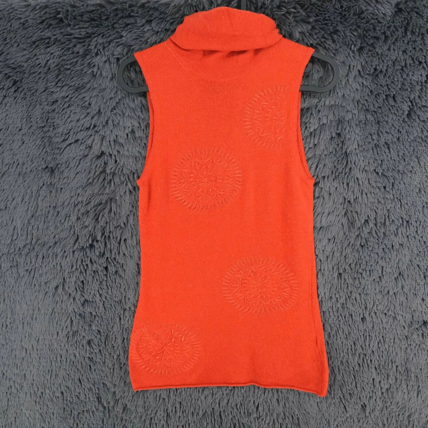 LANEROSSI Orange Wool Cashmere Roll Neck Top Size 1 - S