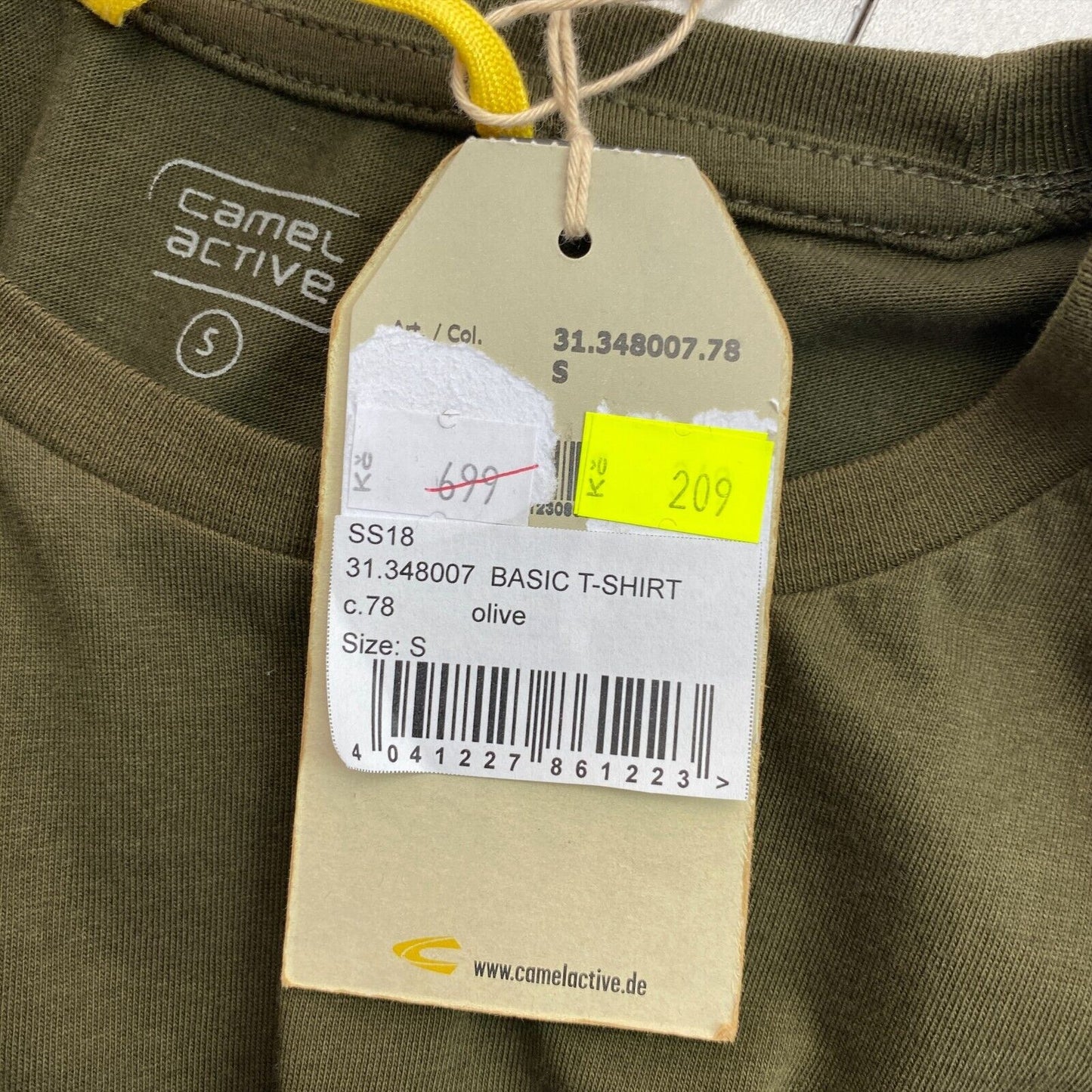 Camel Active T-Shirt mit Rundhalsausschnitt, Dunkelgrün, Größe S