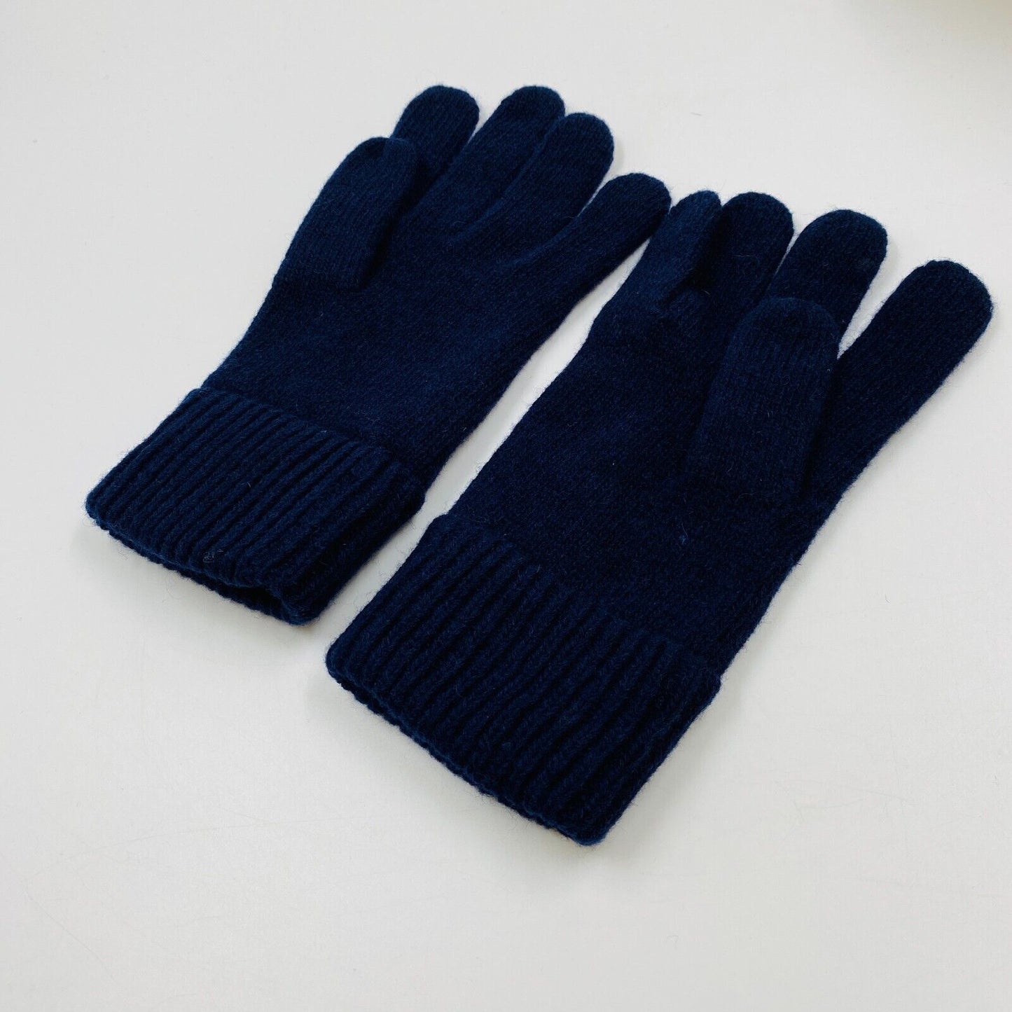 GANT Women Dark Blue Wool Blend Knit Beanie Hat & Gloves Gift Set One Size