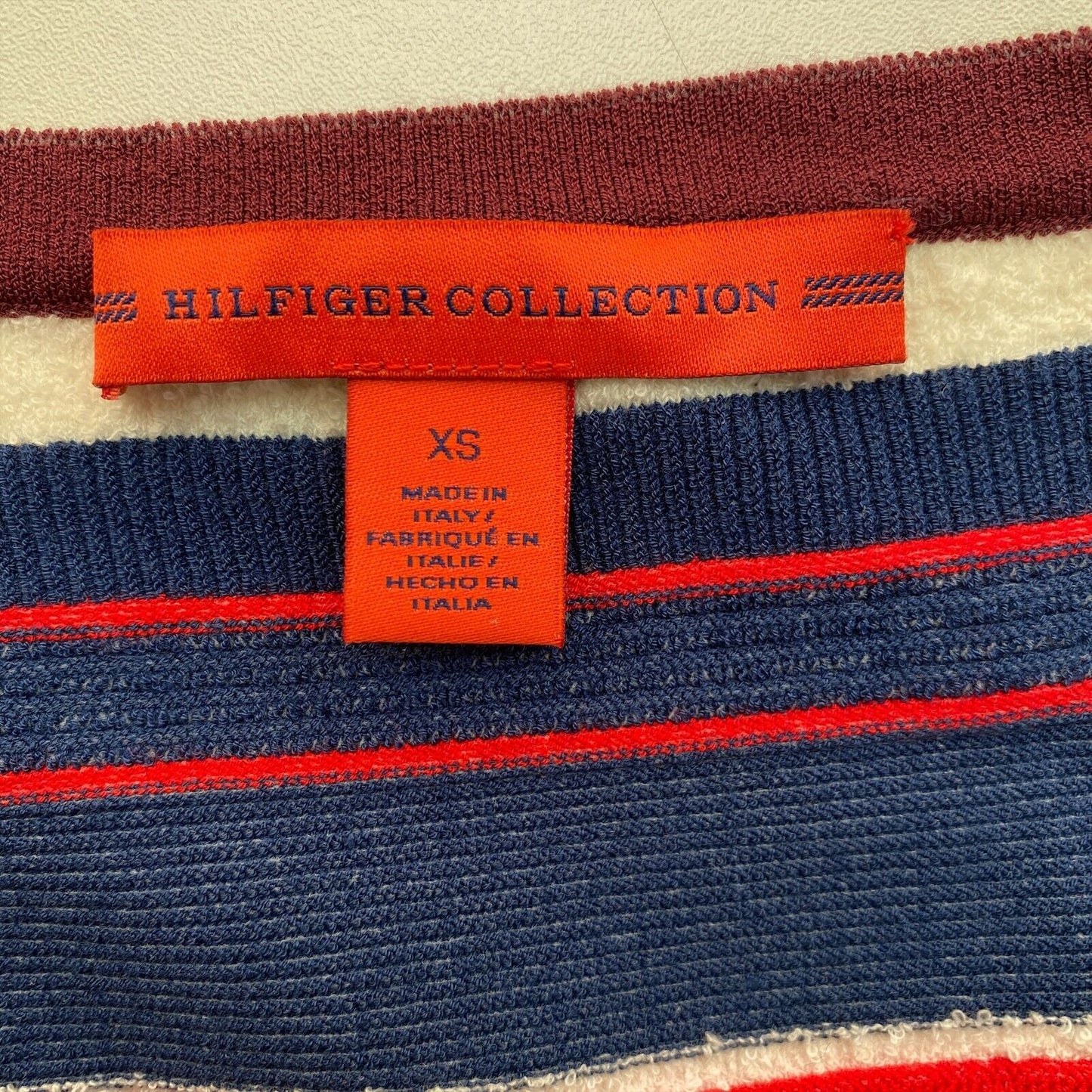 TOMMY HILFIGER COLLECTION Coloured Striped Round Neck Tank Top T Shirt Size XS