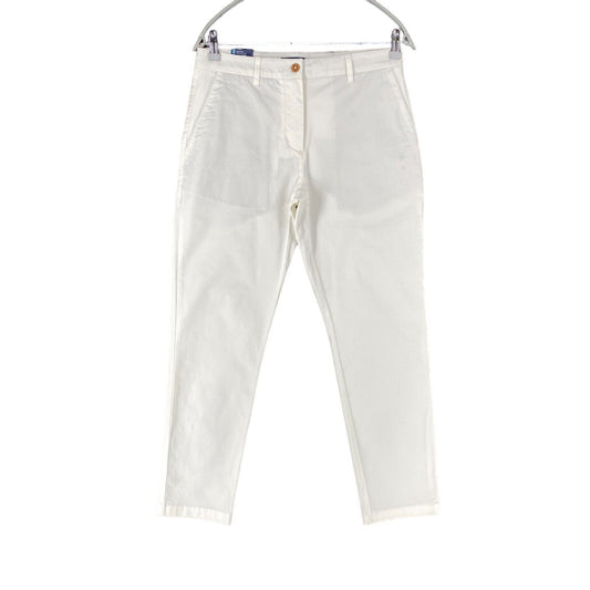 GANT FRYDA Women White Slim Fit Chino Trousers Size EUR 36 UK 8 US 6 W29