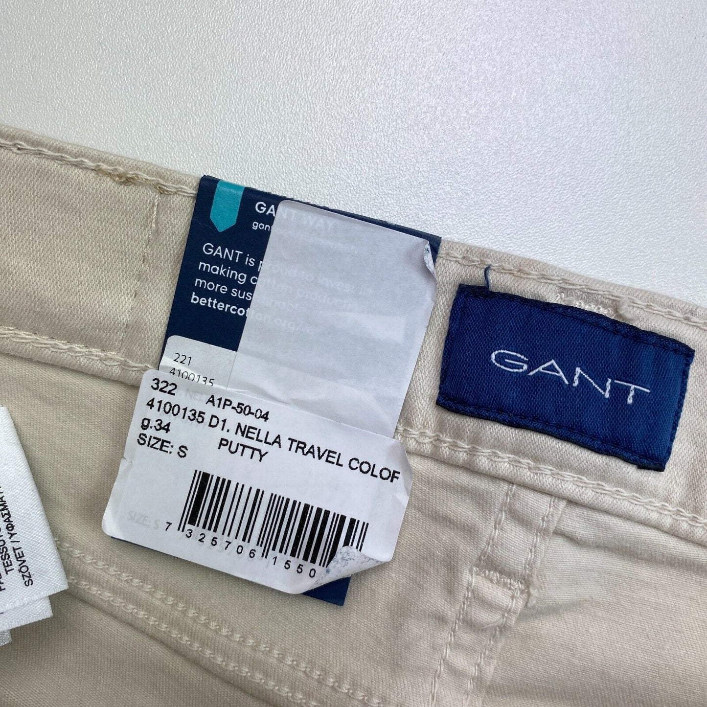 GANT NELLA Beige Skinny Slim Fit Jeans Size S