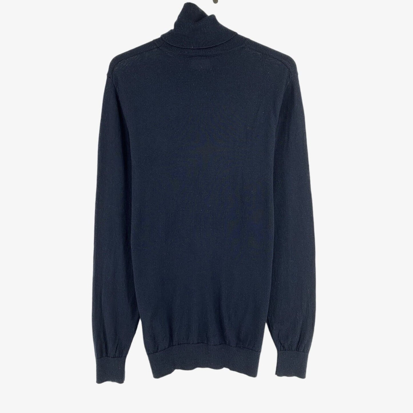 GANT Dark Blue 100% Wool Roll Neck Jumper Sweater Size S