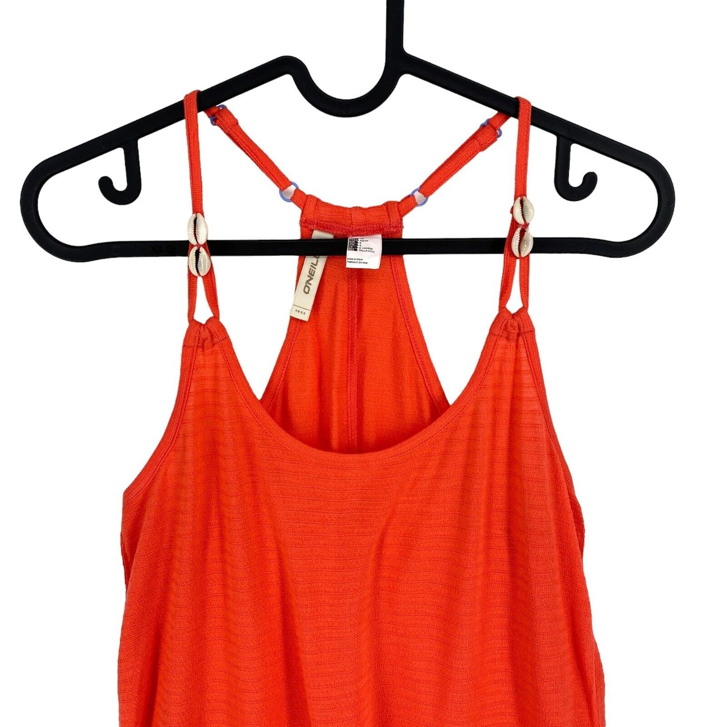 O`Neill Women Reddish Orange Tank Top Size M