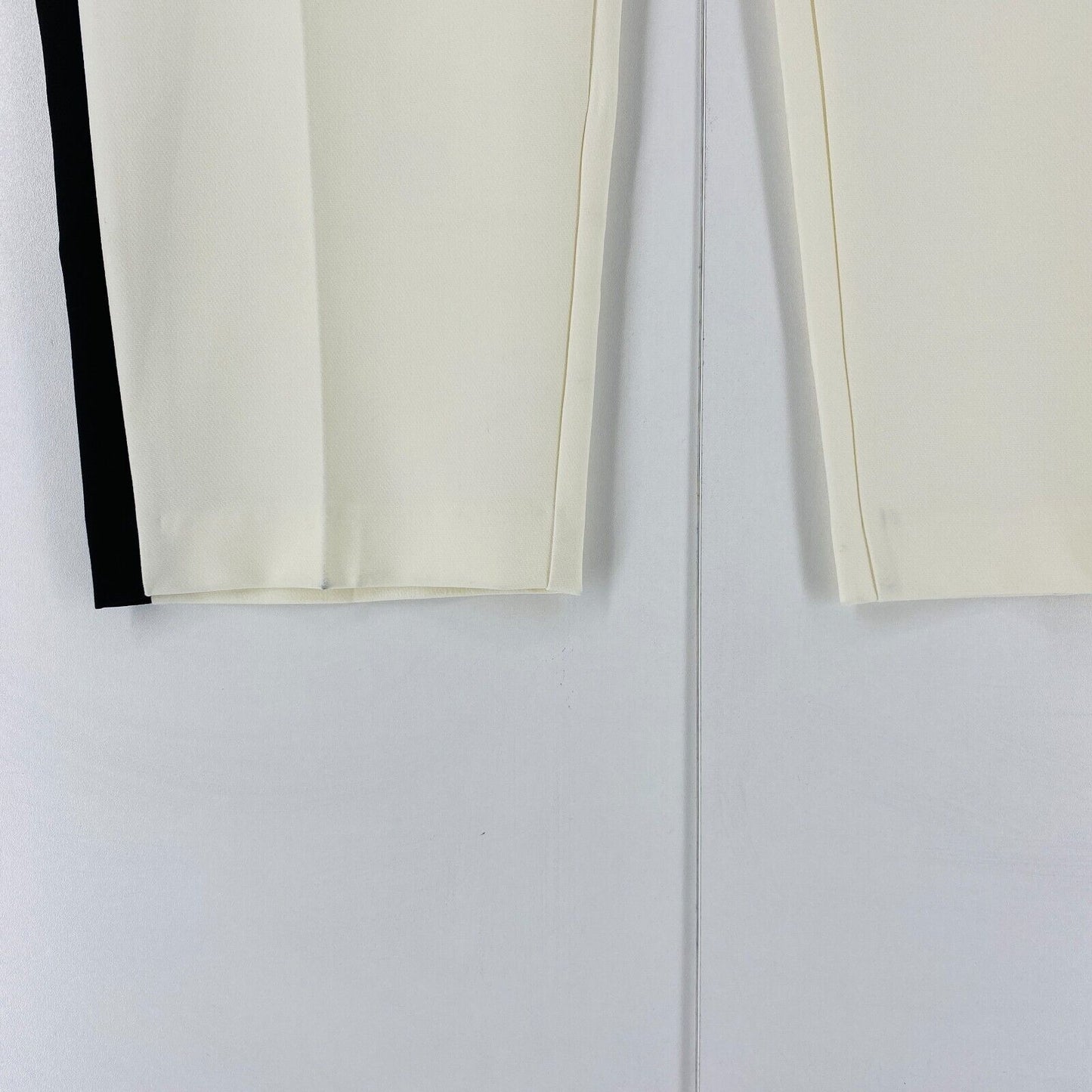 RINASCIMENTO Women Cream White Regular Straight Fit Dress Trousers Size M W30