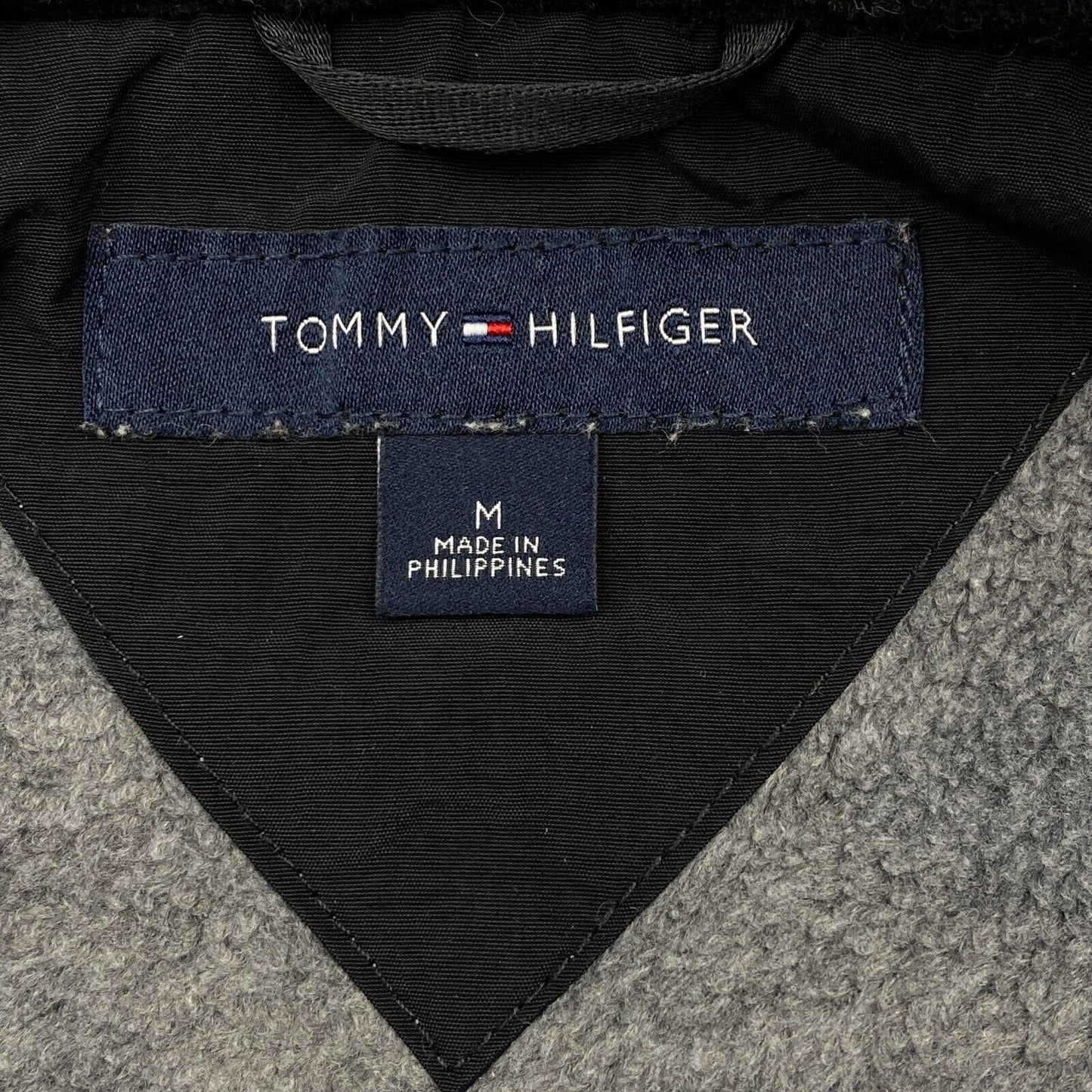 TOMMY HILFIGER Vintage Black Grey Jacket Size M