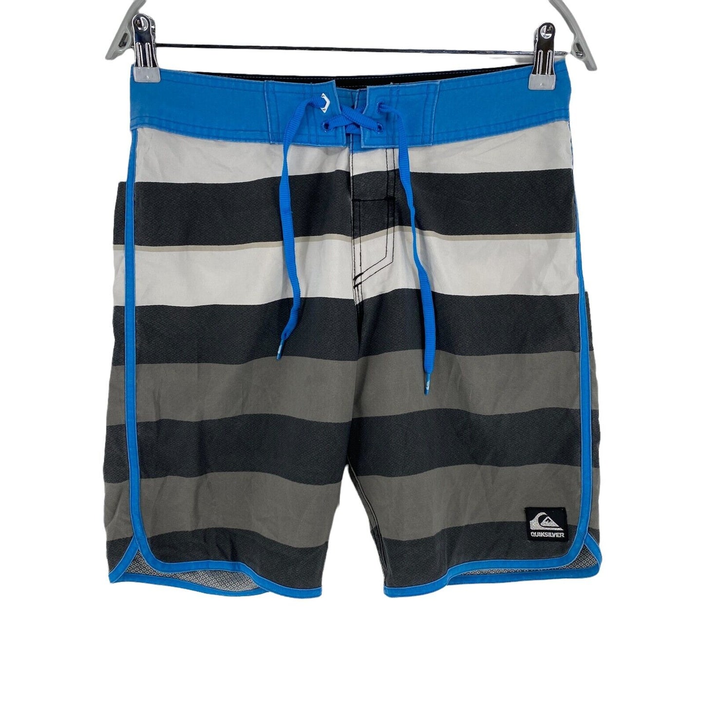 QUIKSILVER Maillot de bain gris rayé Short de bain Taille 28 XS