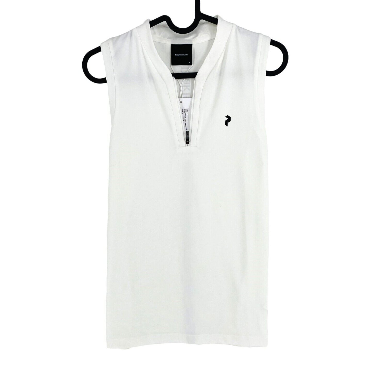 Peak Performance Women White Turf Zip Sleeveless Top Size M