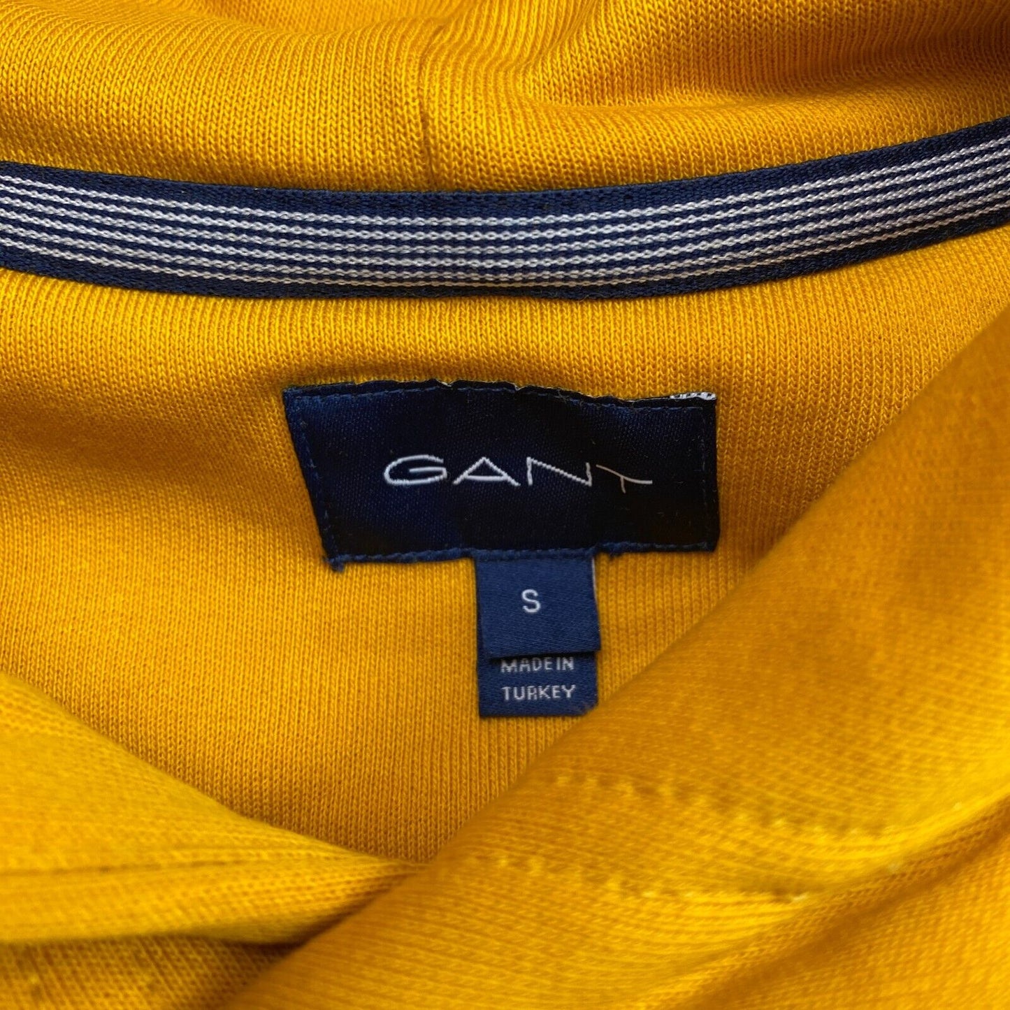 GANT Yellow Color Lock Up Hoodie Sweater Pullover Size S