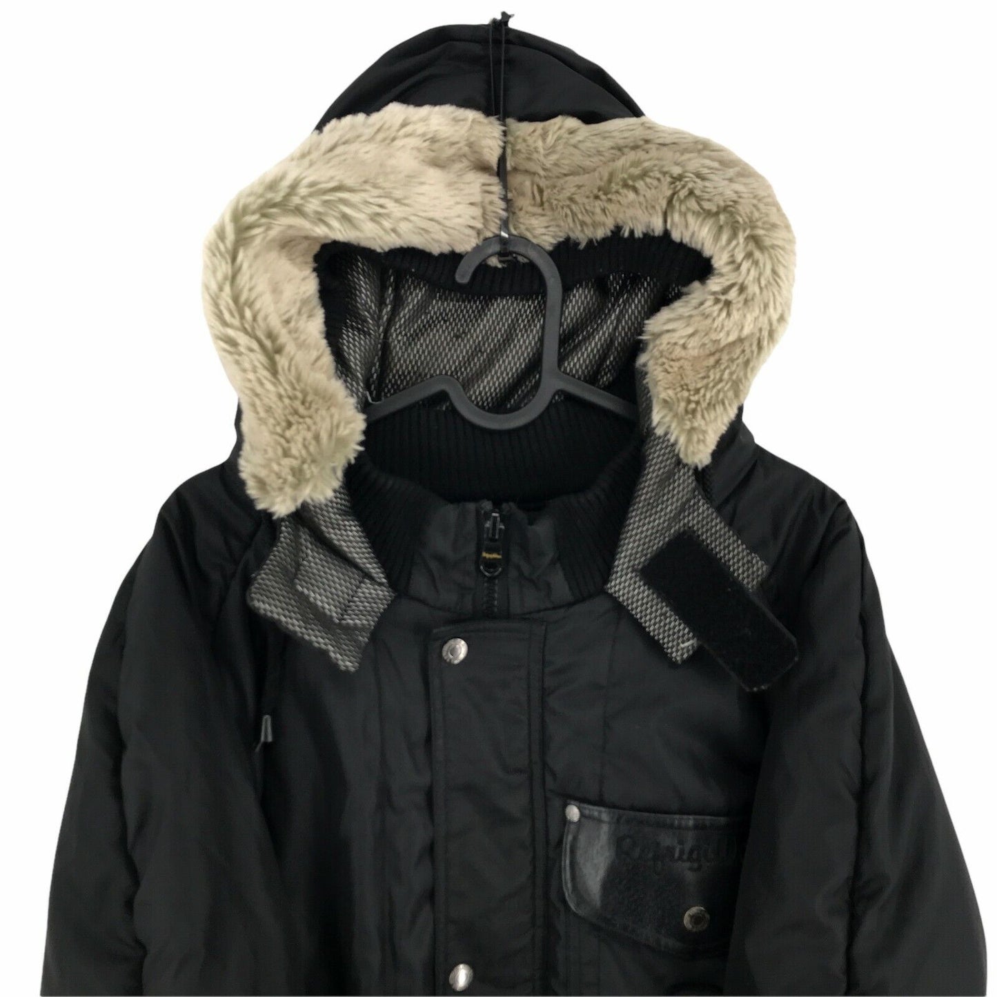 RefrigiWear Manteau parka rembourré à capuche noir Taille L