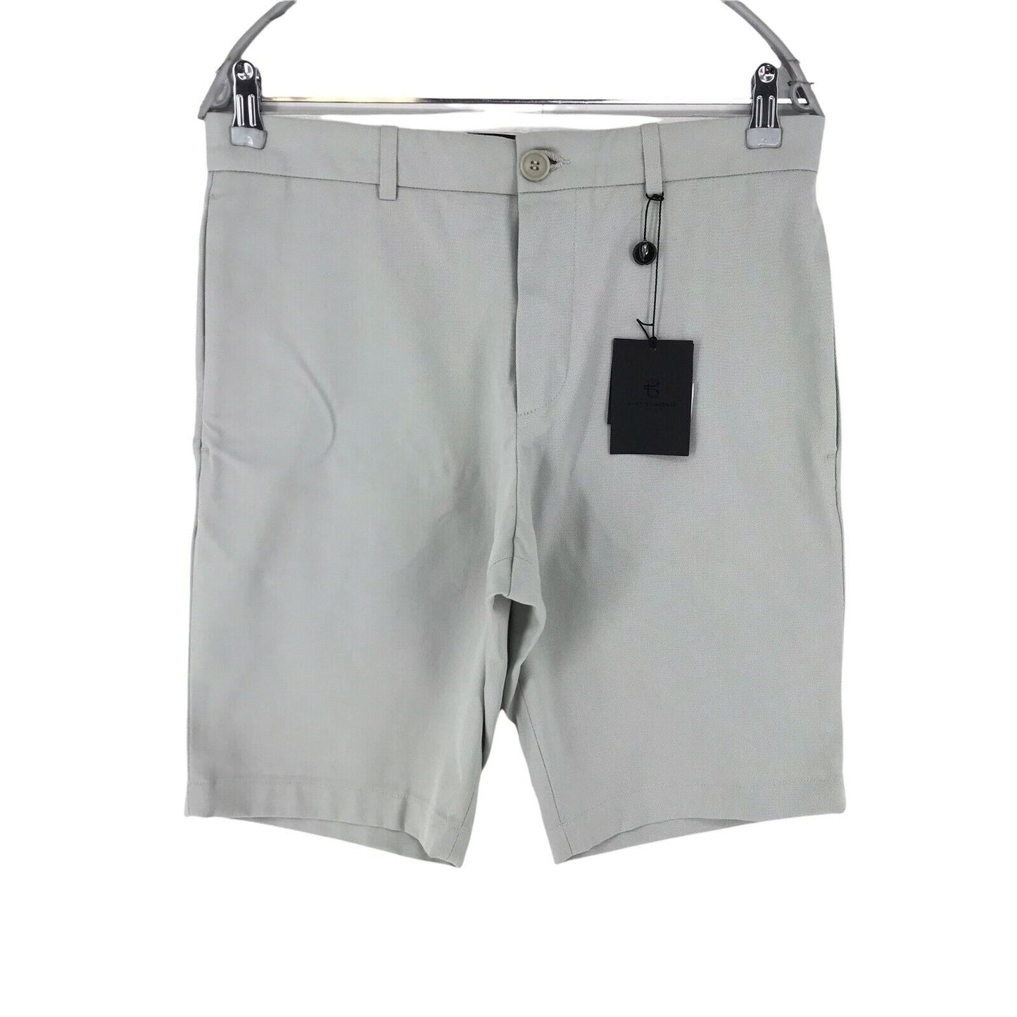 BRUUNS BAZZAR Grey Regular Fit Chino Shorts Size W31