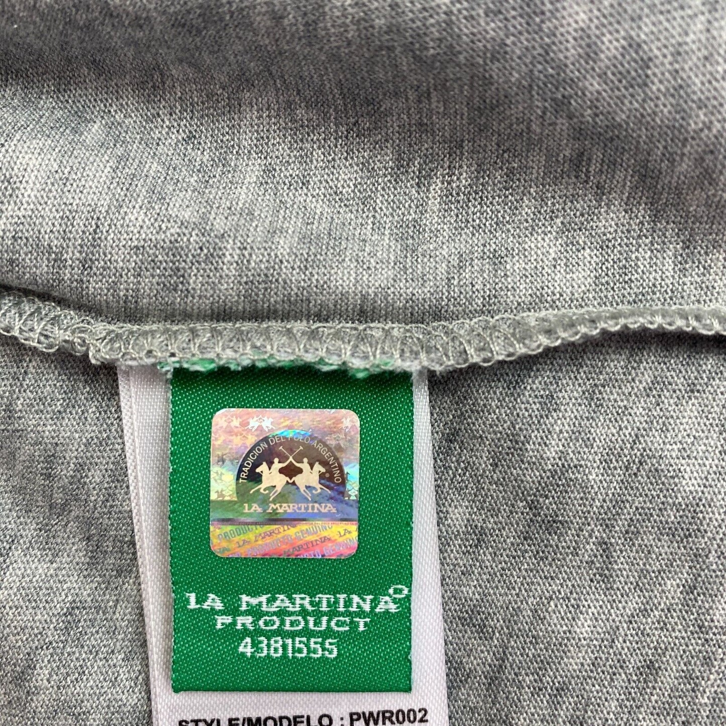 LA MARTINA T-shirt à col rond en jersey de coton gris Taille 3 / M