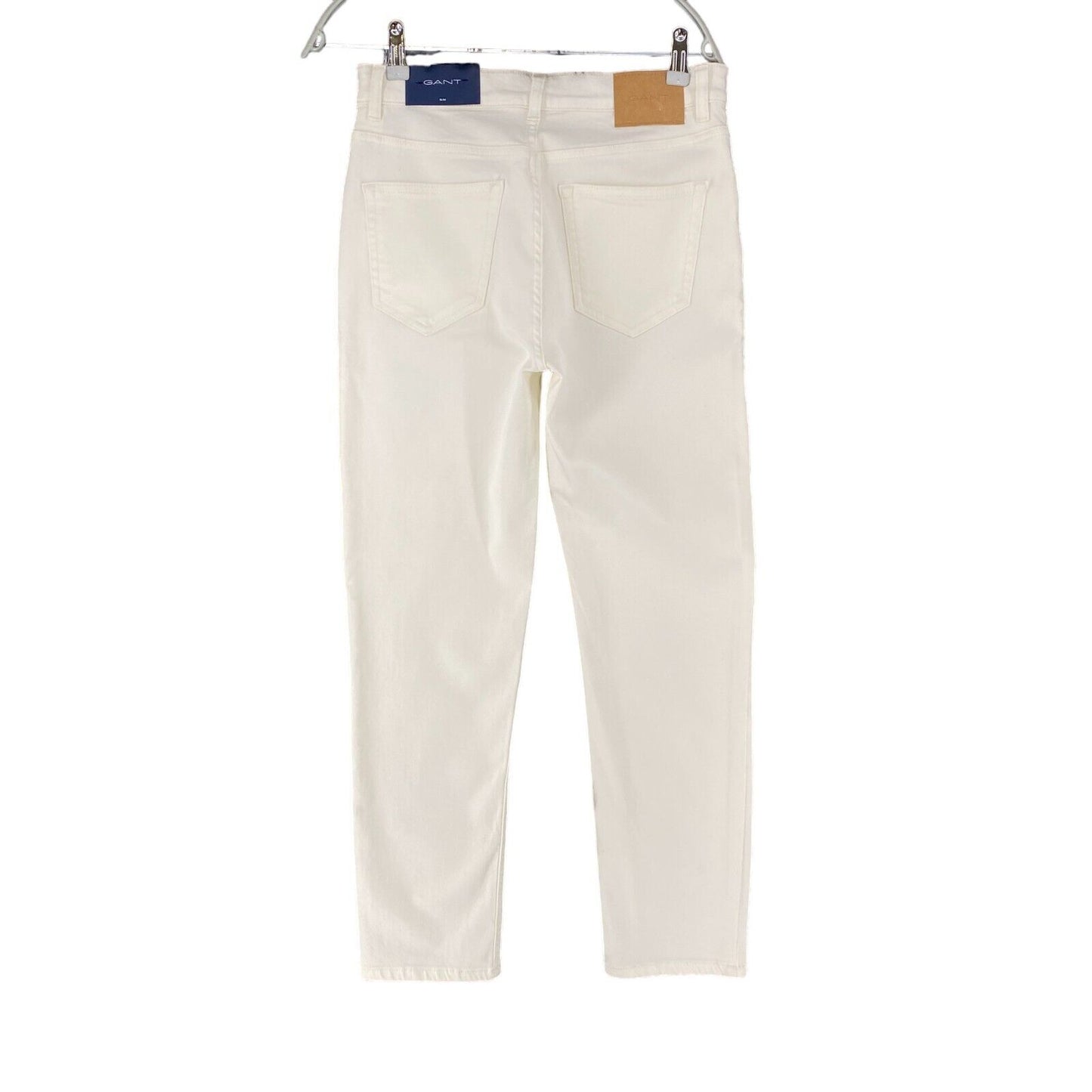 GANT Women White Slim Fit Cropped Jeans W29 L28