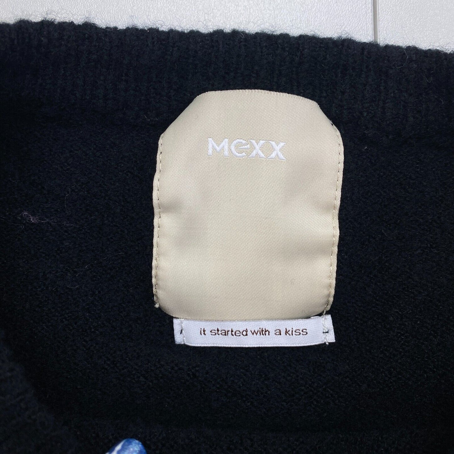 MEXX Women Black Crew Neck Sweater Pullover Size L