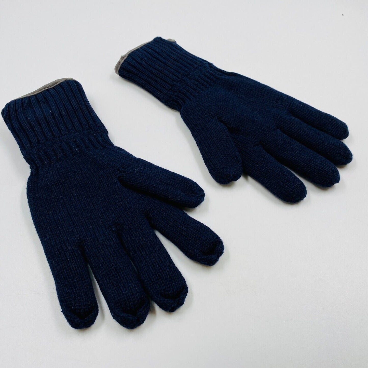 Camel Active Mens Dark Blue Cotton Insulated Warm Knit Gloves Size XL