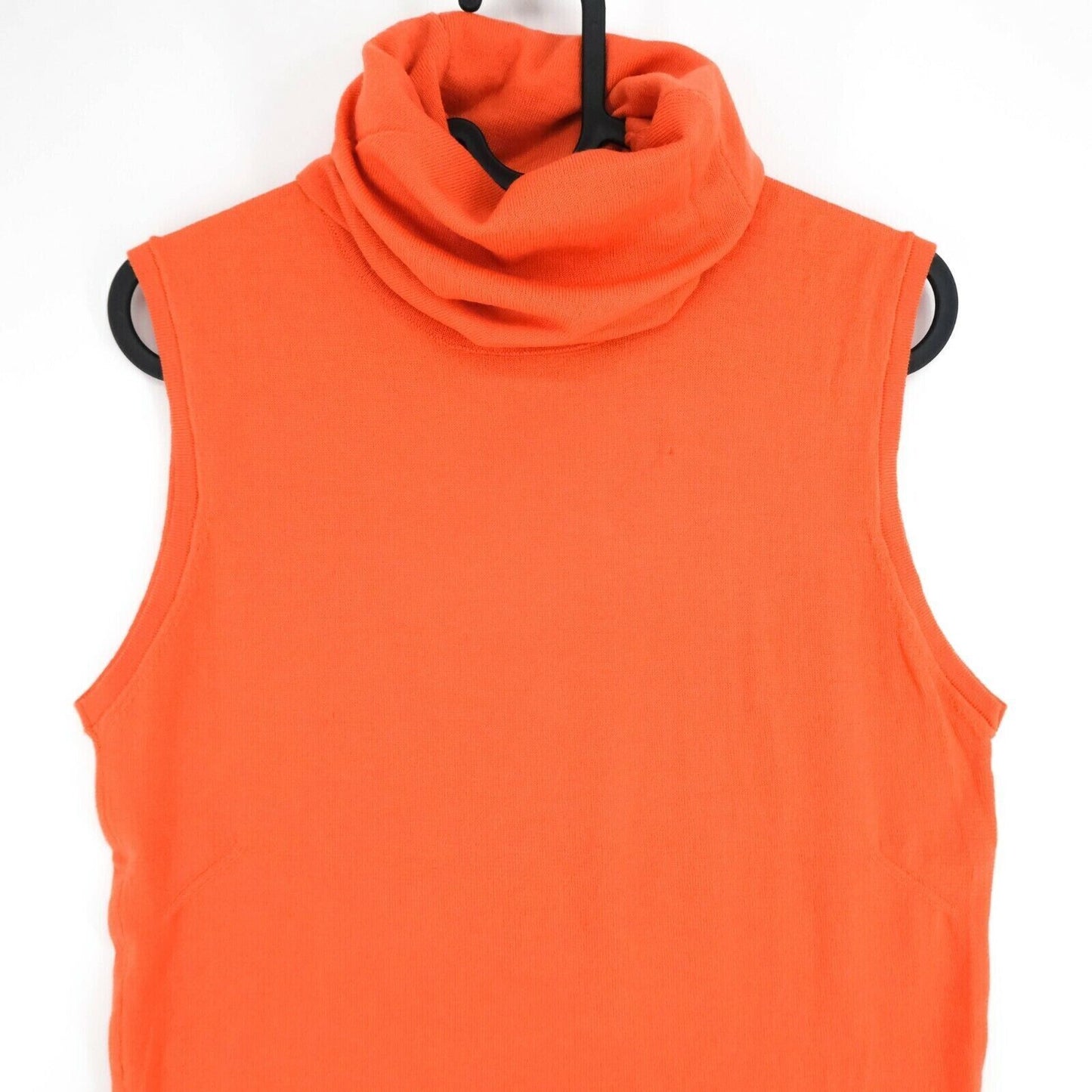 LANEROSSI Orange 100% Laine Mérinos Haut Col Roulé Taille 4 - XL