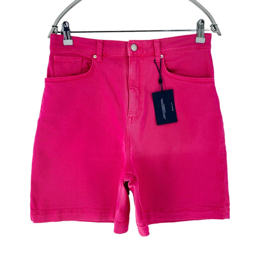 GANT Women Pink Regular Fit Denim Shorts Size W30