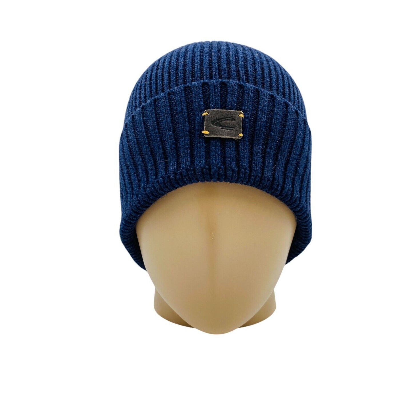 Camel Active Mens Dark Blue Cotton Cashmere Blend Beanie Winter Hat One Size