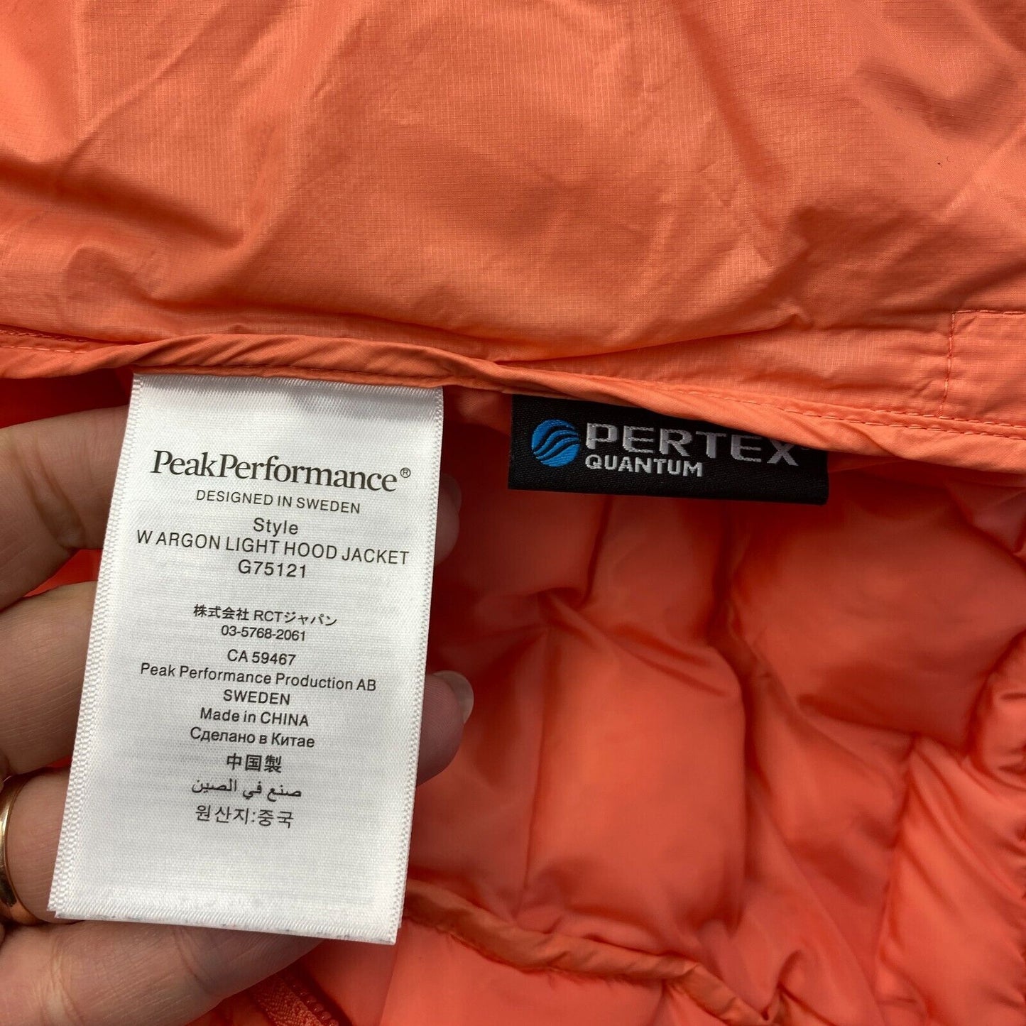 Peak Performance Women Orange Argon Light Hood Jacket Size M