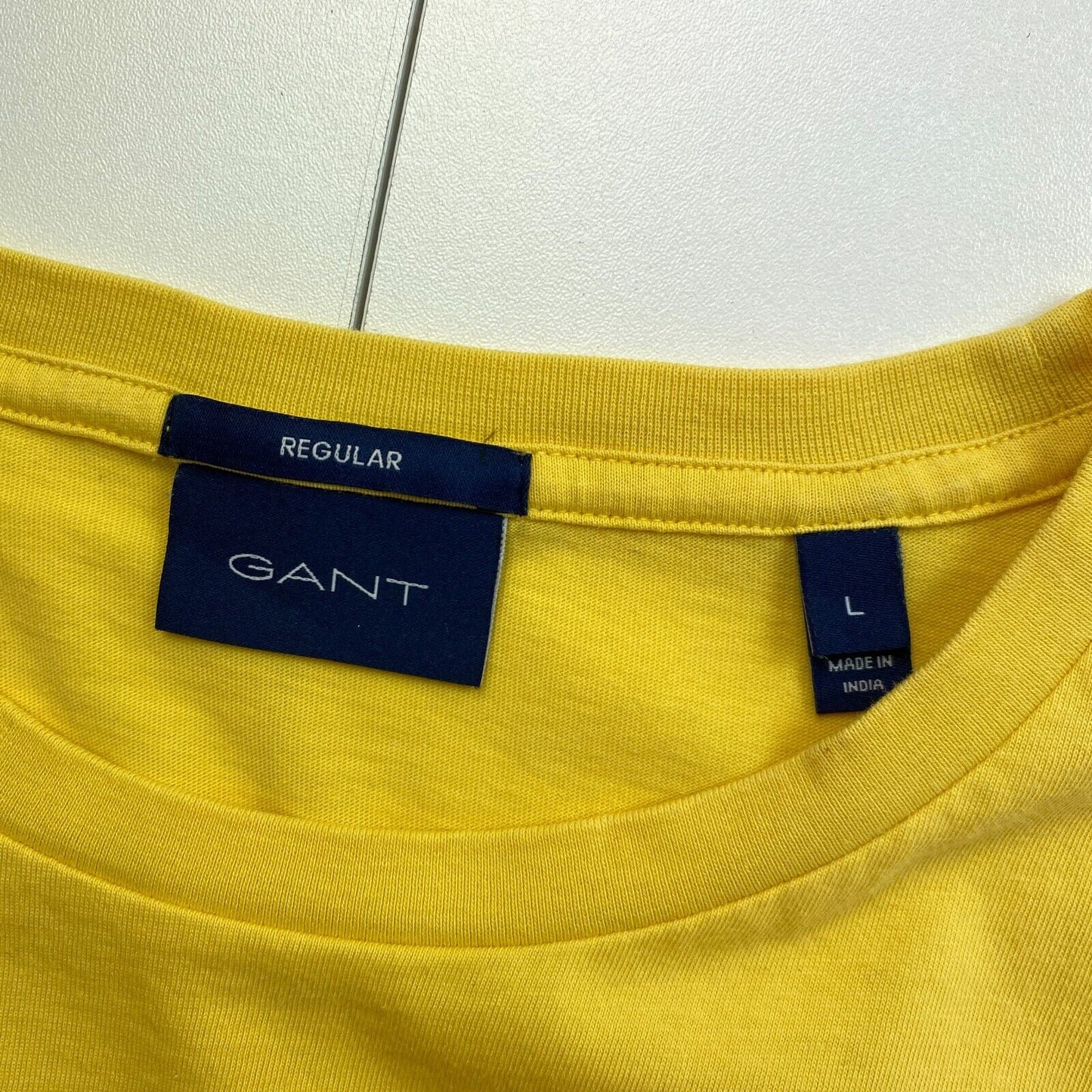 GANT Yellow Original Regular Fit Crew Neck T-Shirt Size L