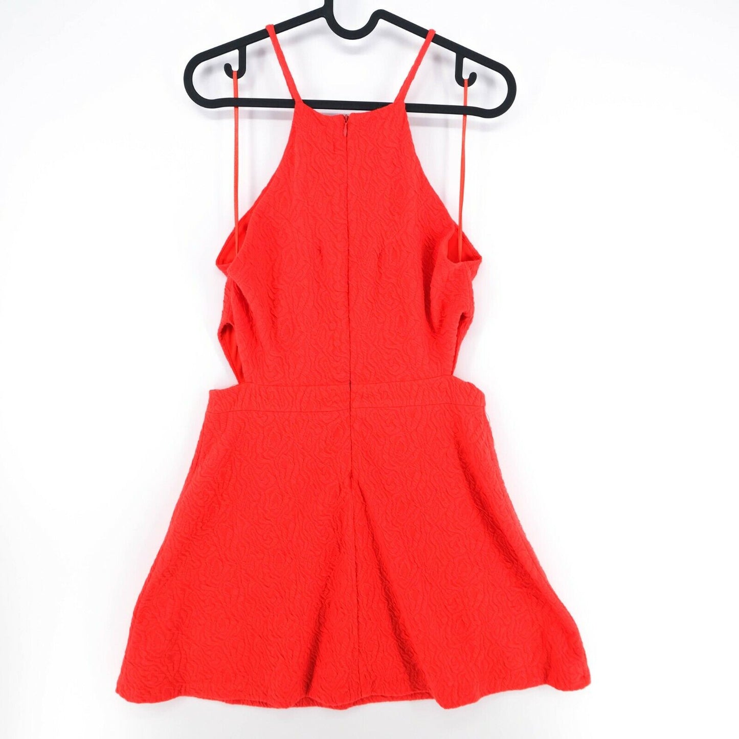 Bershka Red Strappy Sleeves Dress Size L