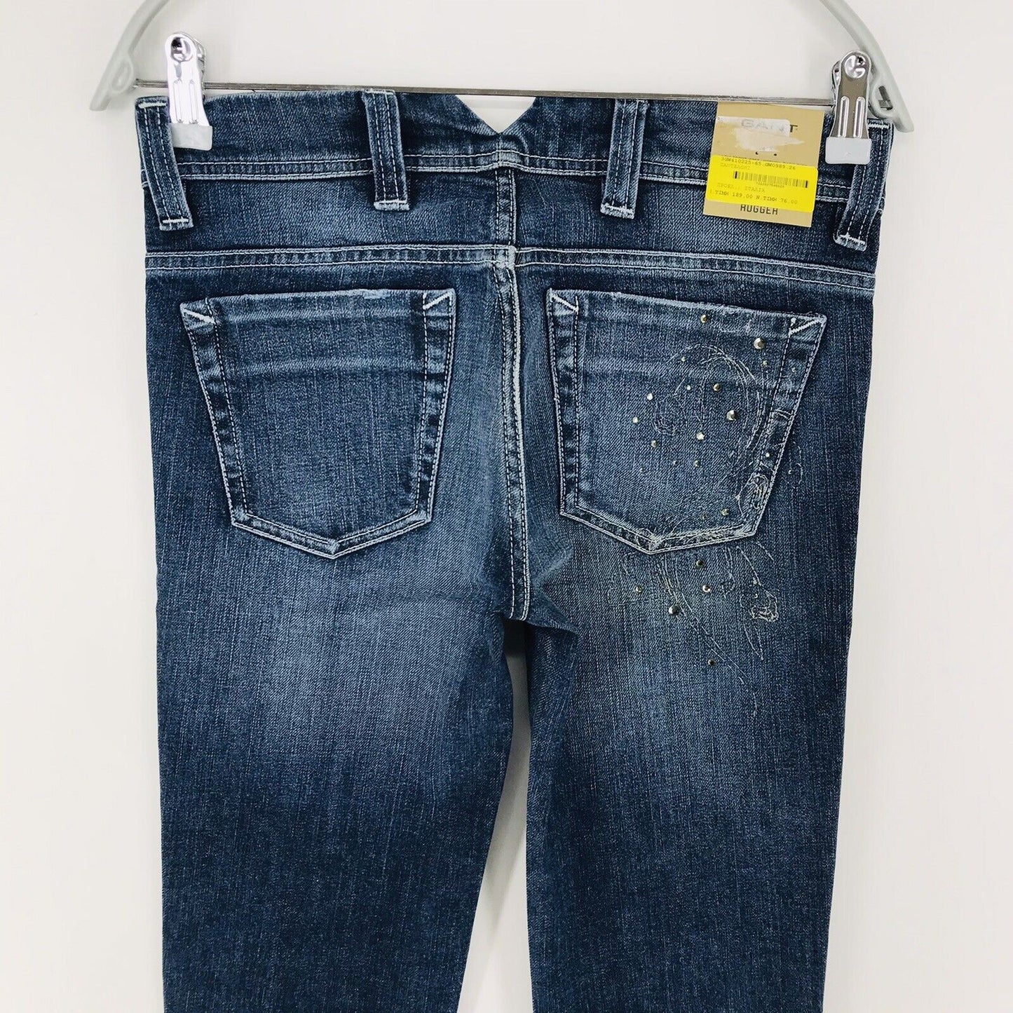 UVP €189 GANT BETH Damen Blau Low Rise Regular Straight Fit Jeans W26 L34