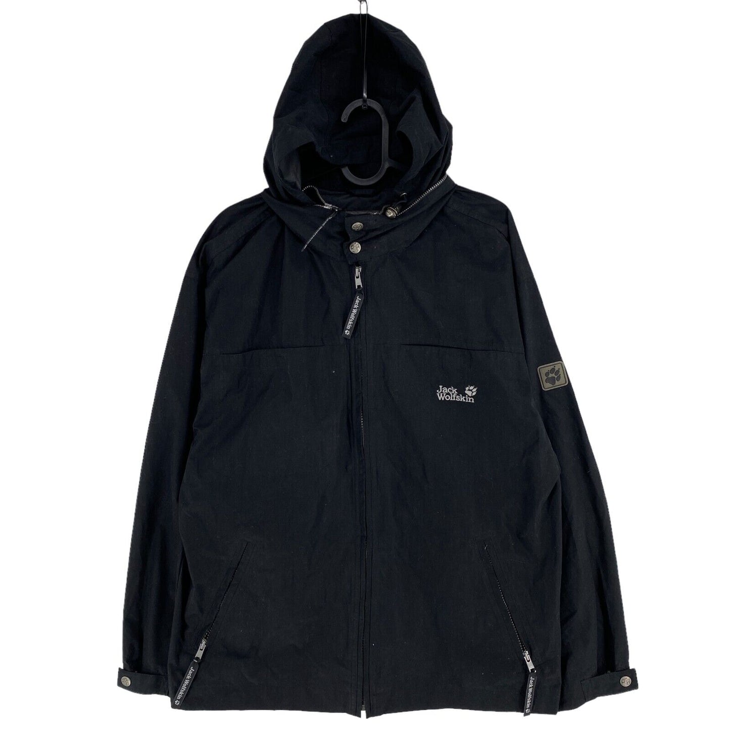 Jack Wolfskin Black Cotton Blend Veste à capuche Manteau Taille M