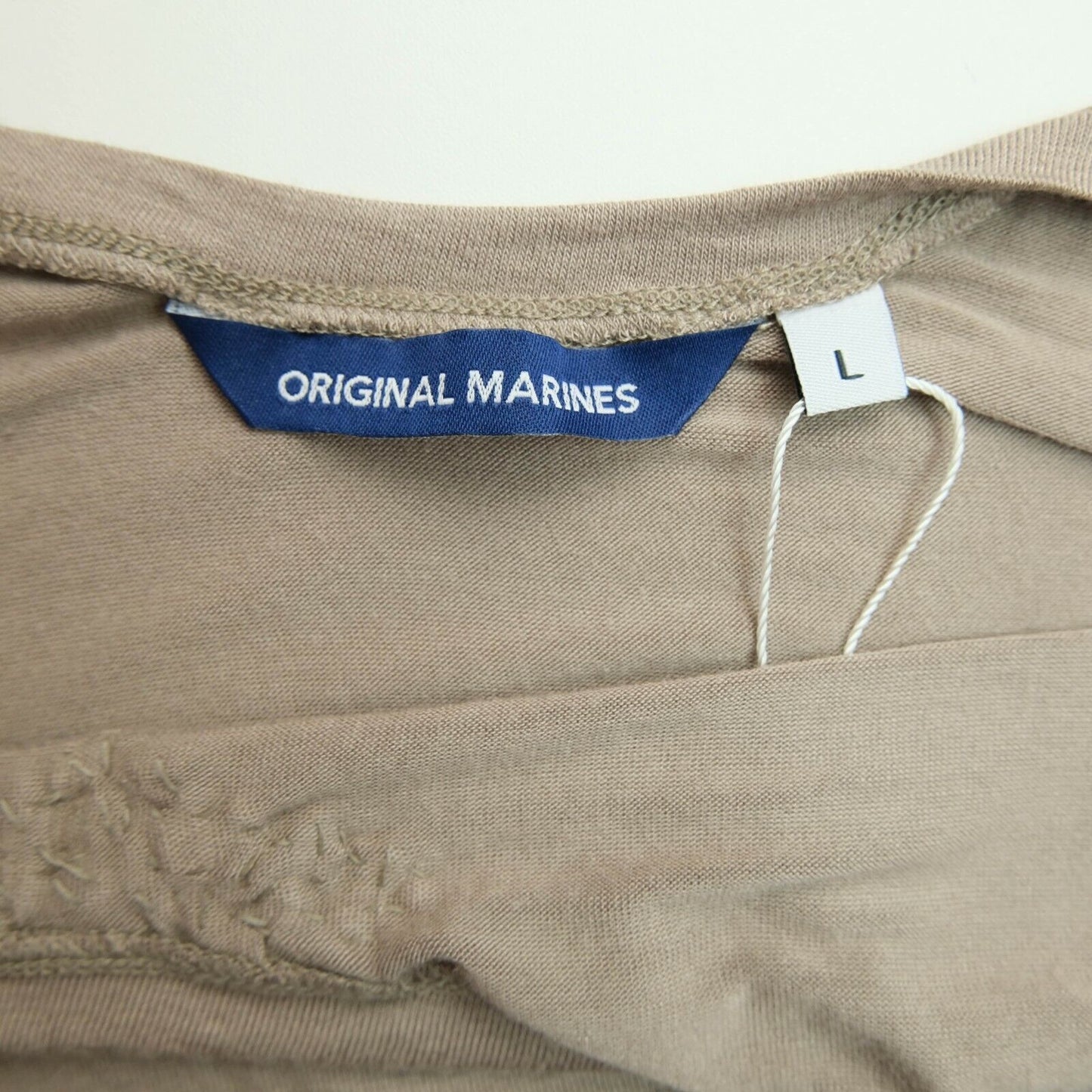 Original Marines Brown V Neck Tank Top Blouse Size L