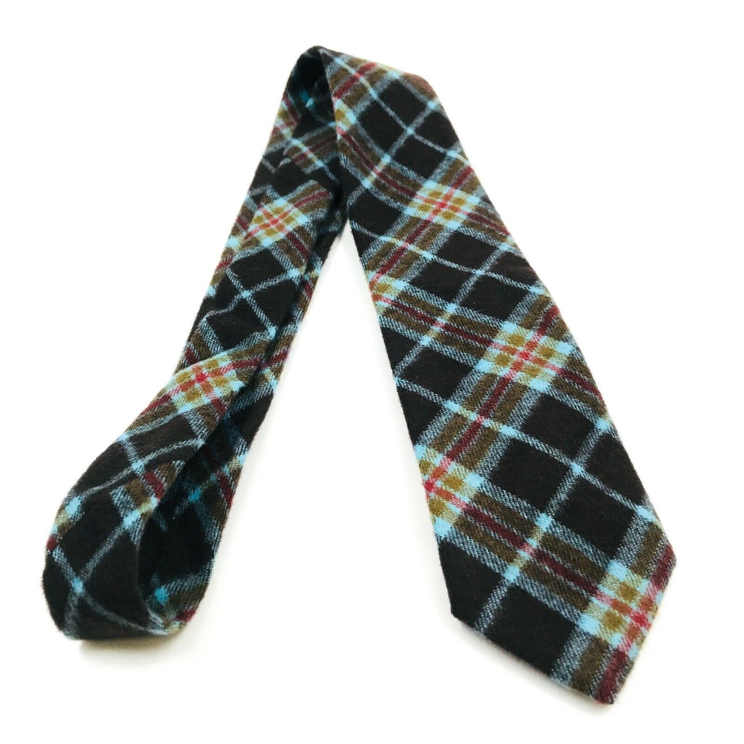 GANT Black Blue 100% Wool Handsewn Tie Made In Italy