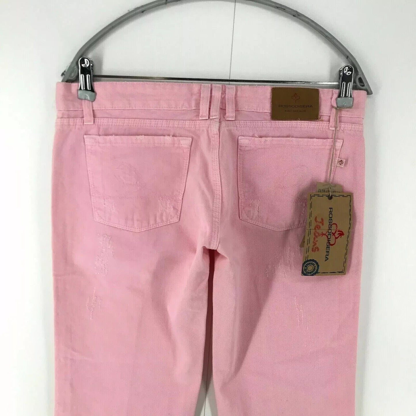 ROSSODISERA Women Pink Regular Straight Fit Jeans Size IT 44 W32 Made In Italy