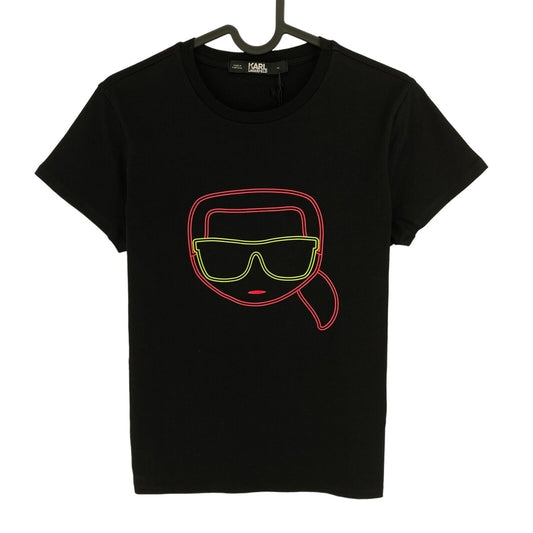 Karl Lagerfeld Black Ikonik Karl Face Crew Neck T Shirt Size XS